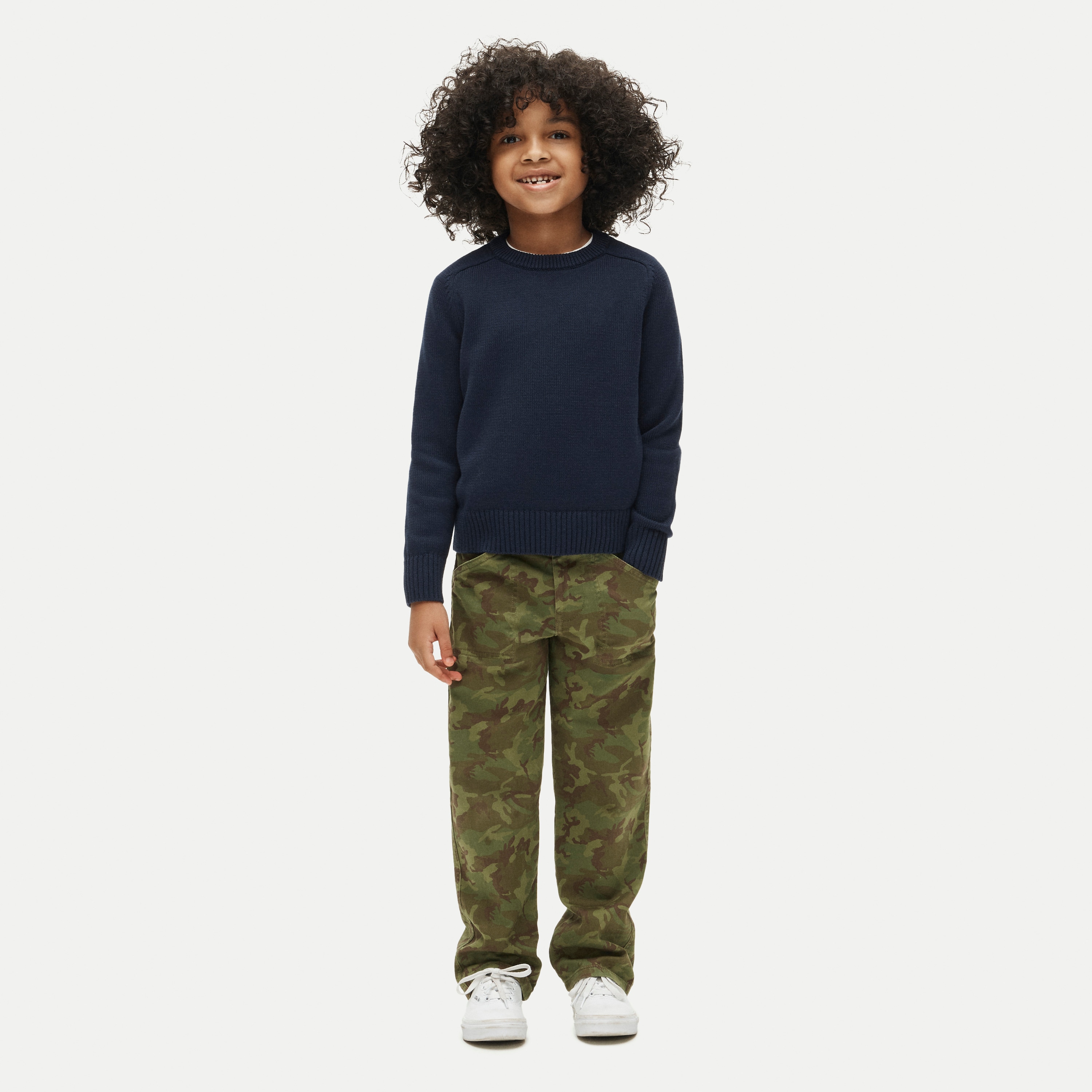 Kids' heritage cotton crewneck sweater