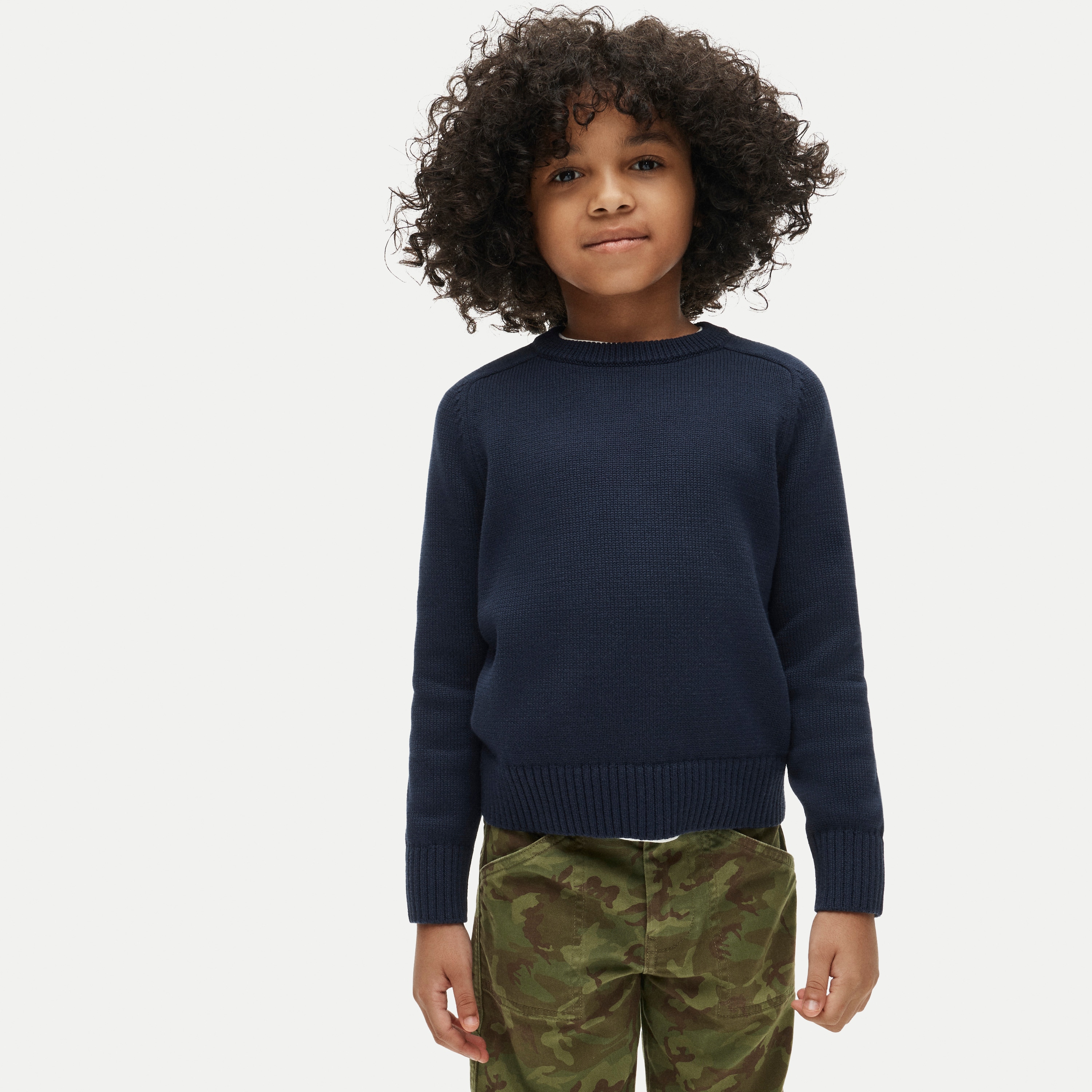 Kids' heritage cotton crewneck sweater