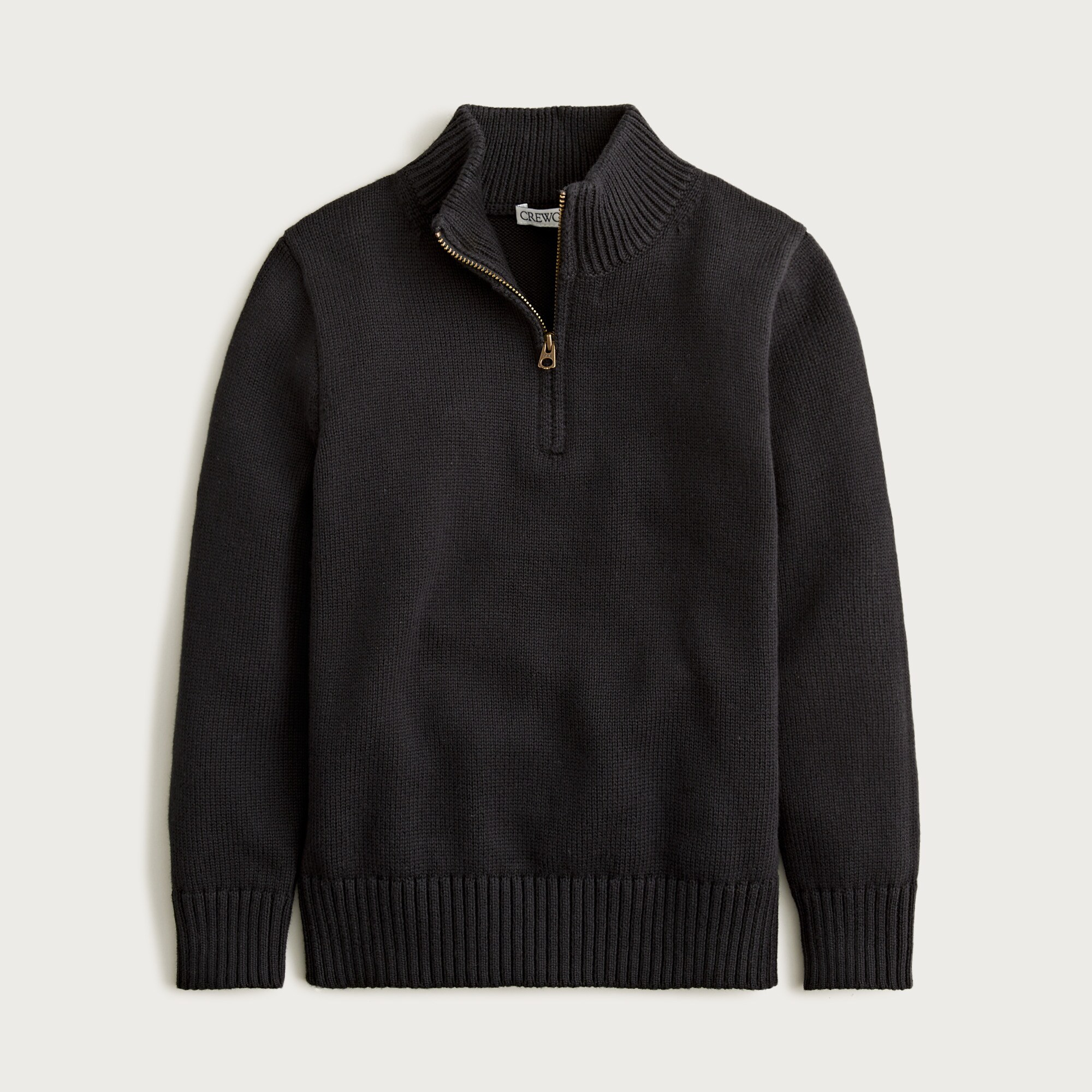 Kids' heritage cotton quarter-zip sweater