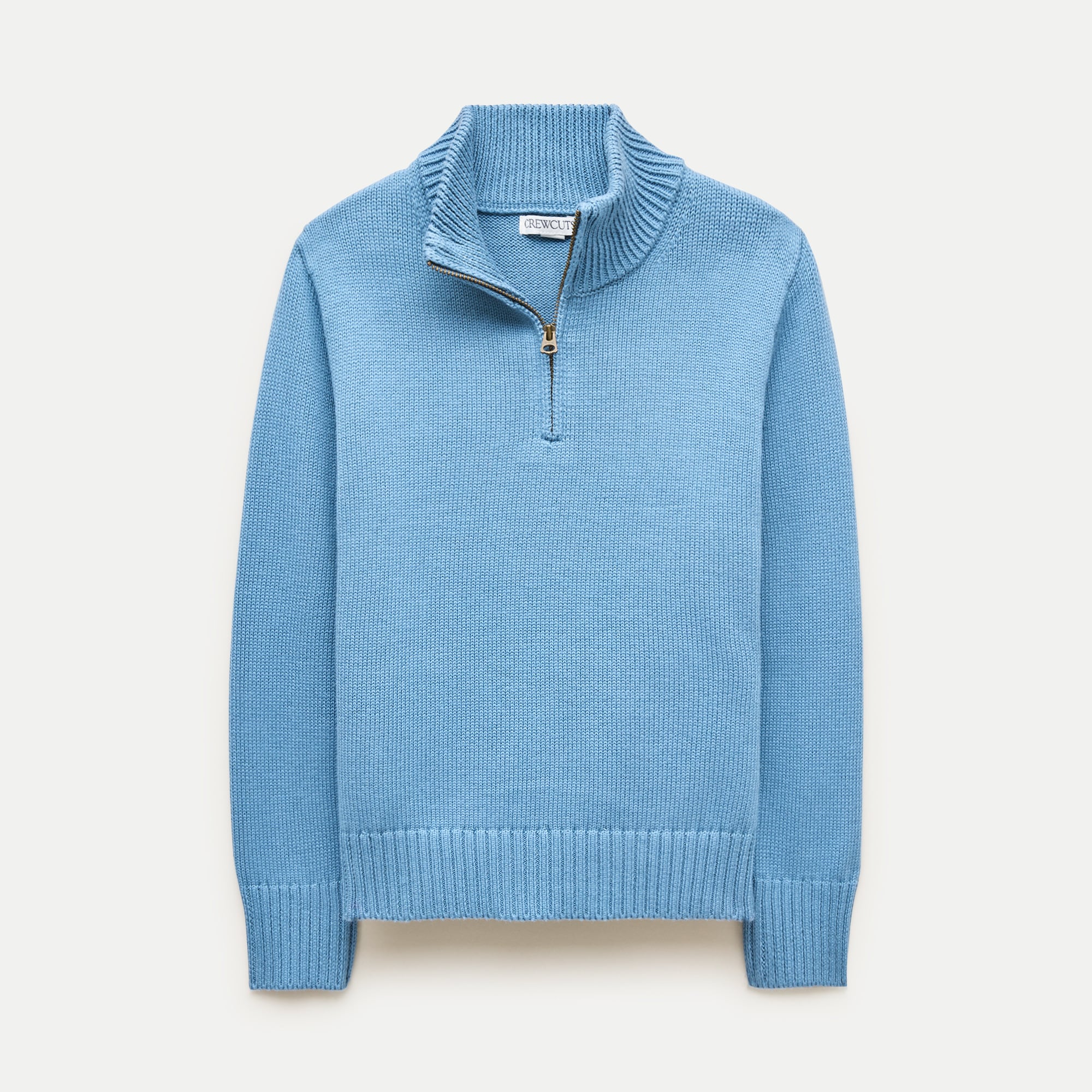 Kids' heritage cotton quarter-zip sweater