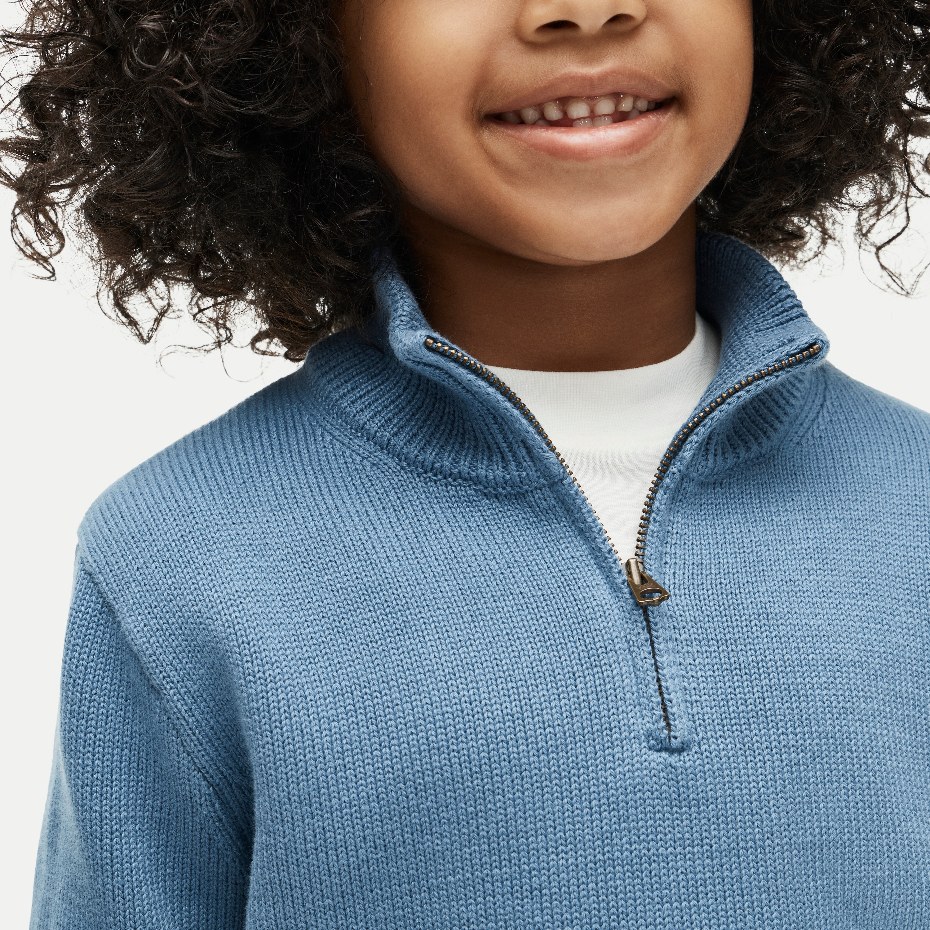 Kids' heritage cotton quarter-zip sweater