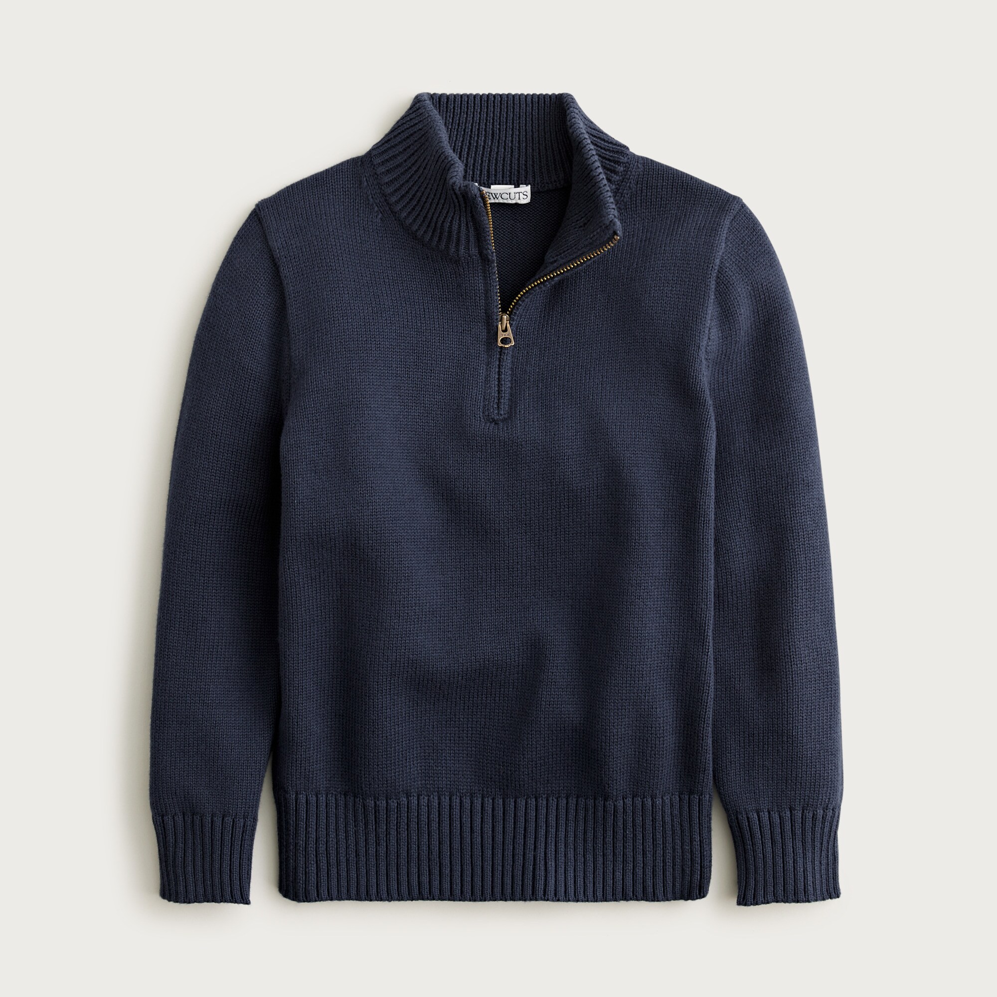 Kids' heritage cotton quarter-zip sweater
