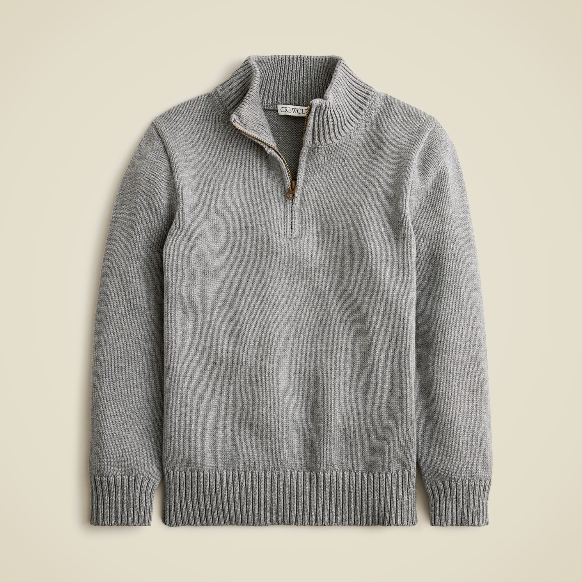  Kids' heritage cotton half-zip sweater