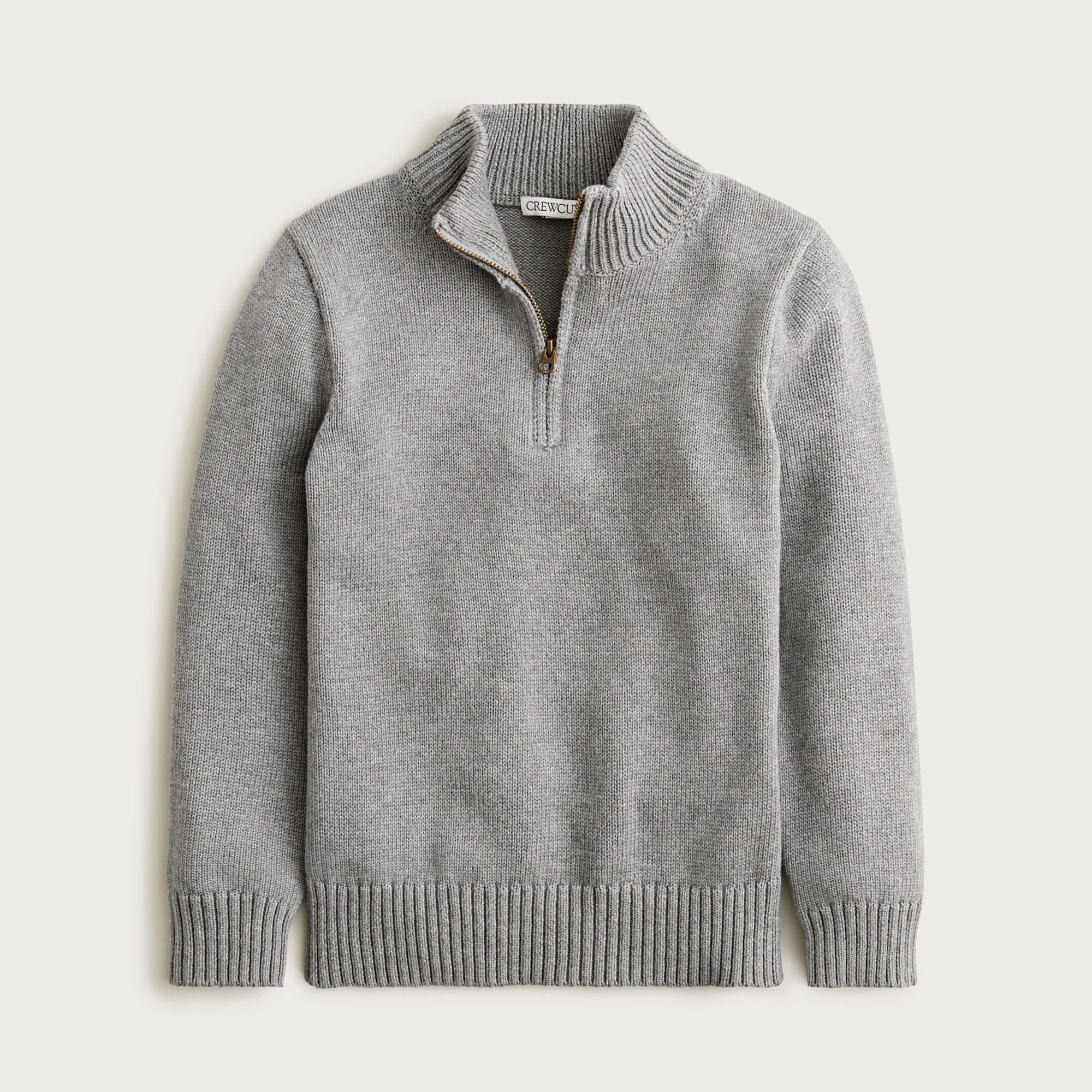  Kids' heritage cotton quarter-zip sweater