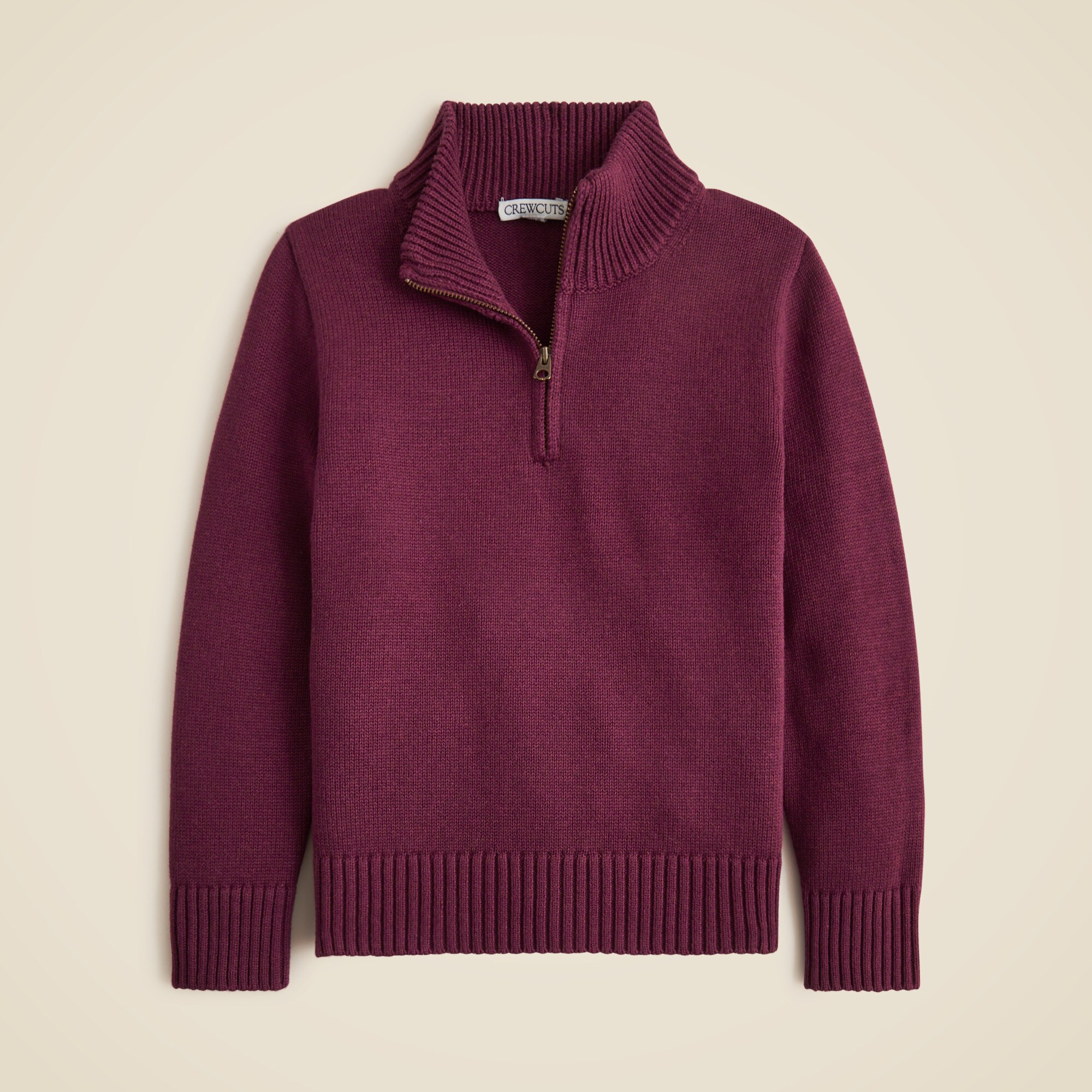 boys Kids' heritage cotton quarter-zip sweater