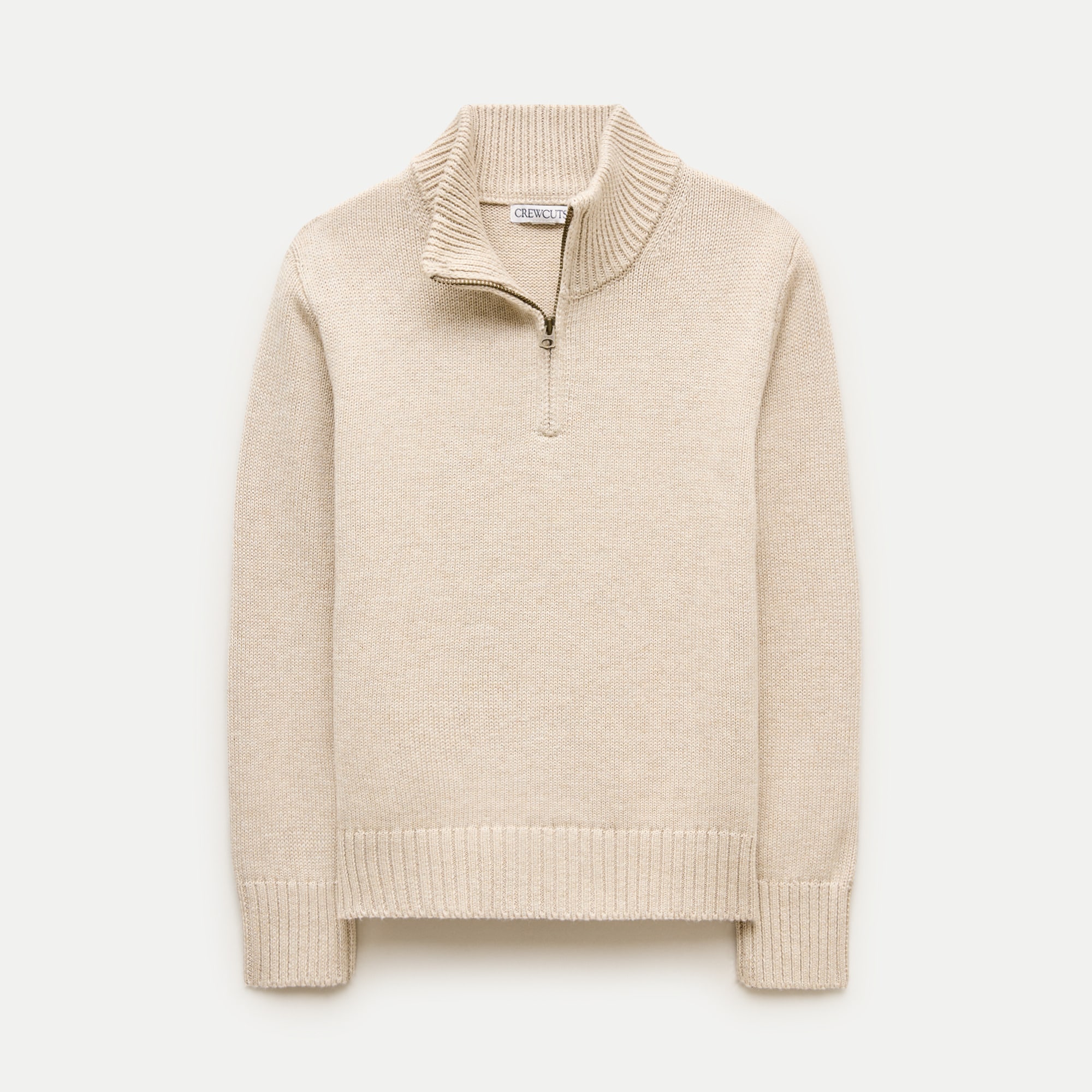 Kids' heritage cotton quarter-zip sweater