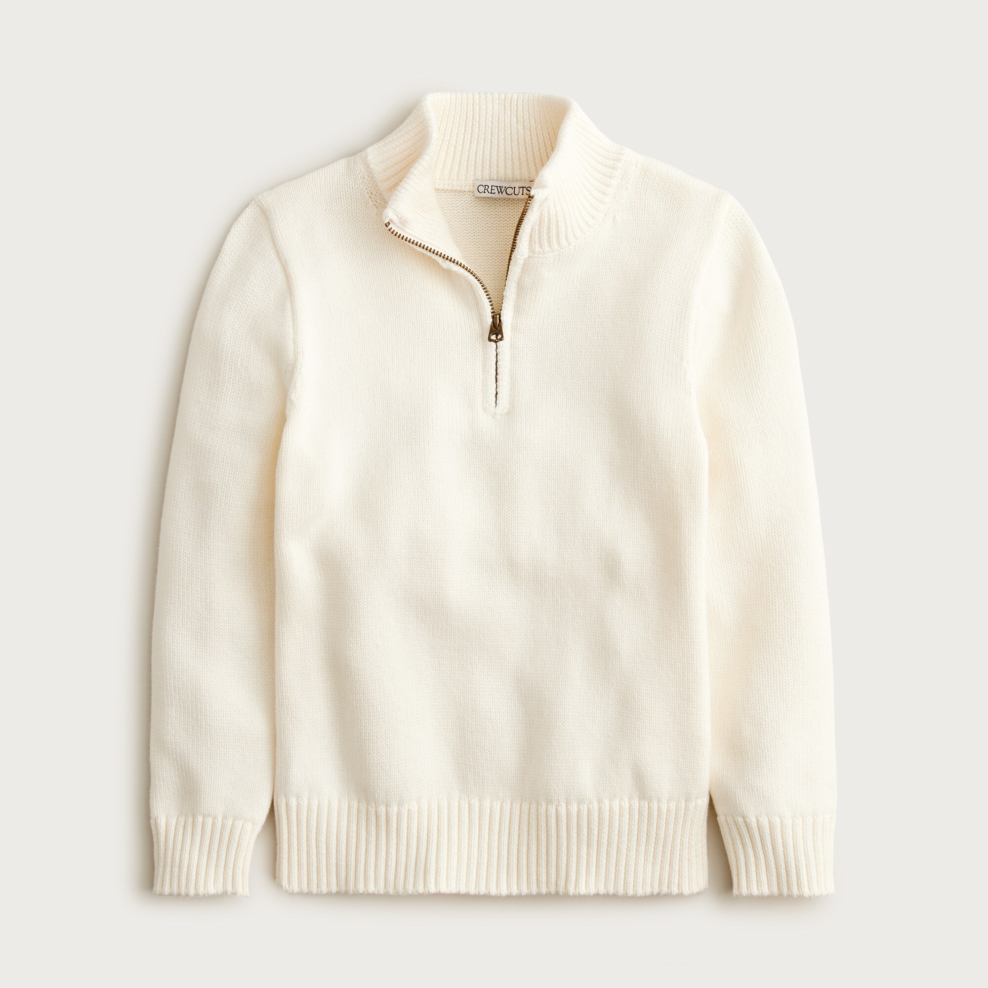  Kids' heritage cotton quarter-zip sweater