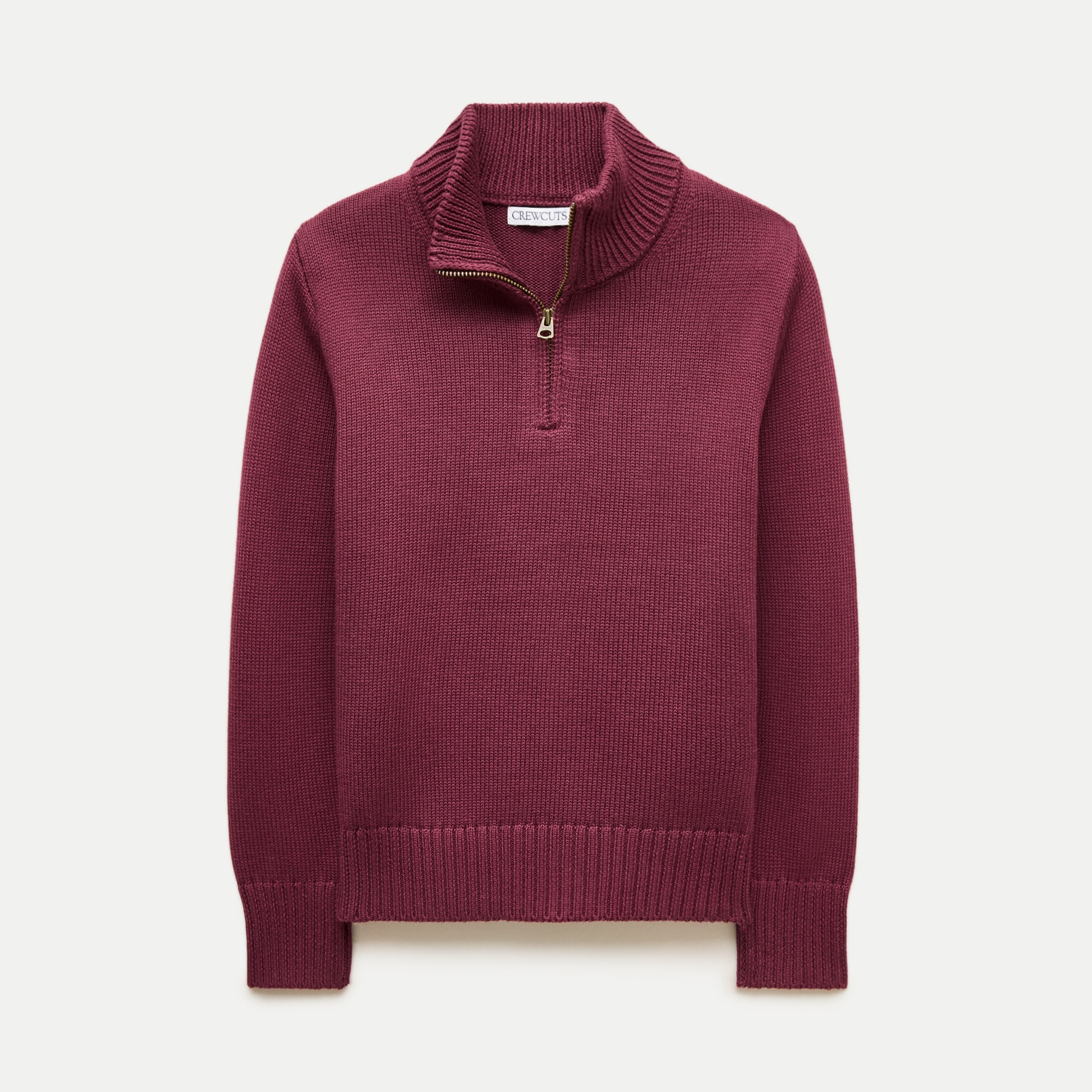 Kids' heritage cotton quarter-zip sweater