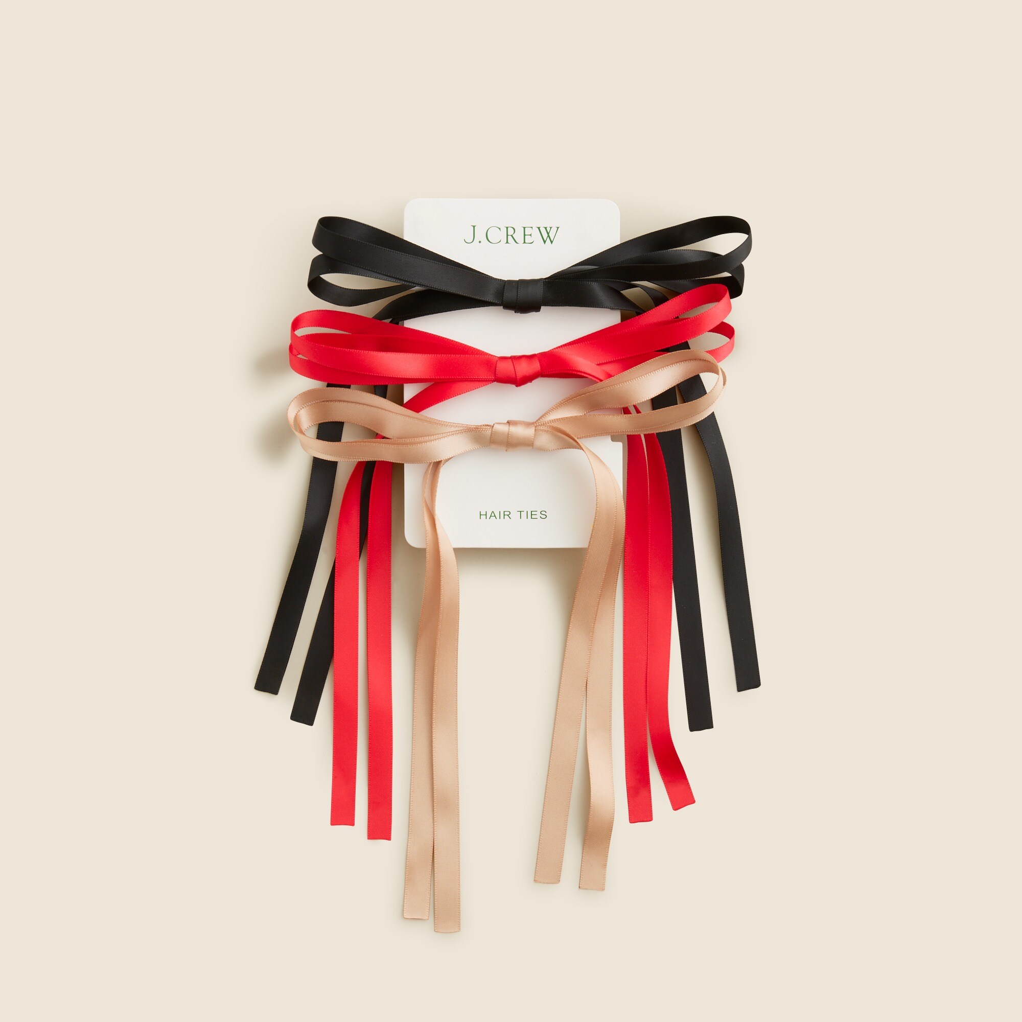 Ribbon bow hair ties pack