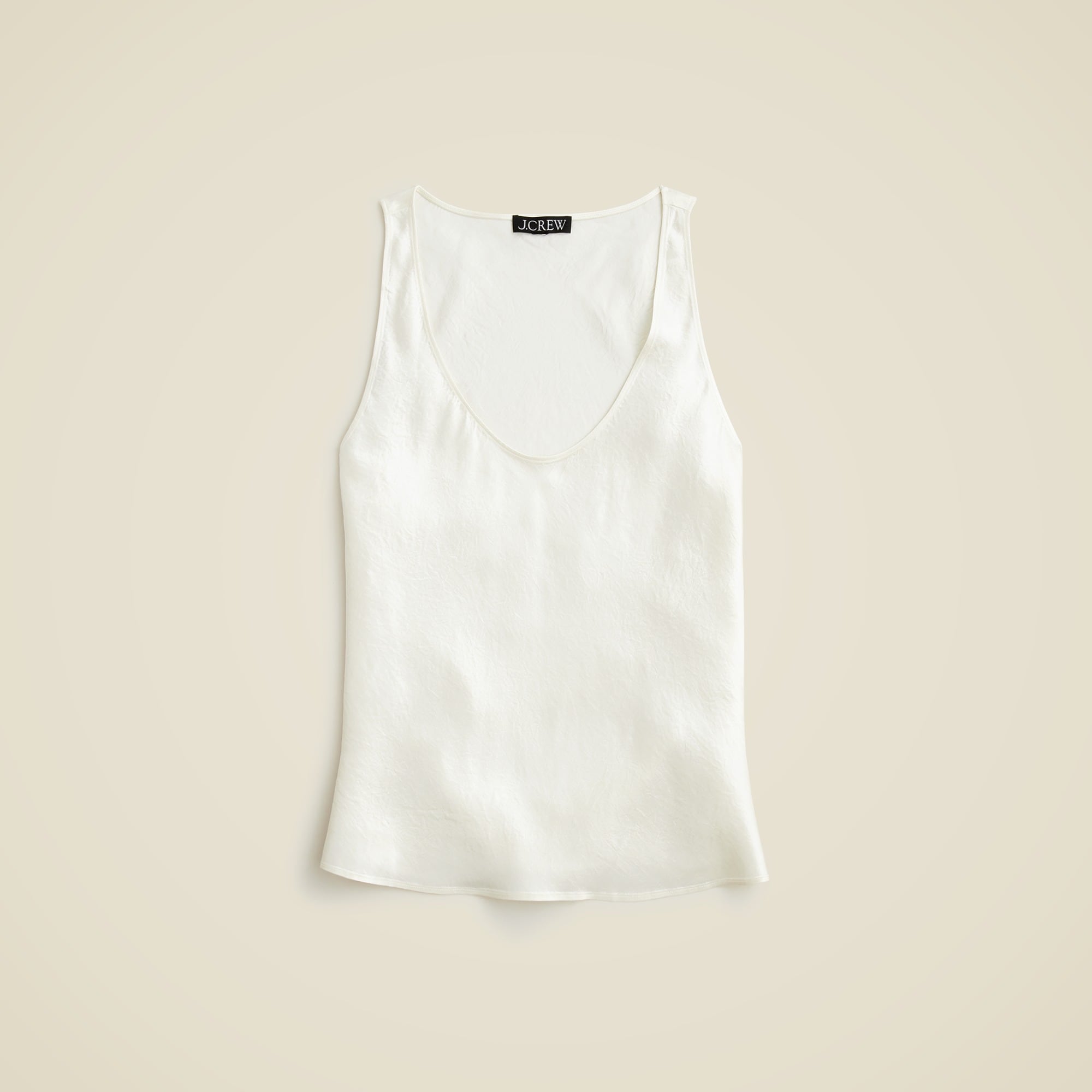  Scoopneck tank top in textured satin