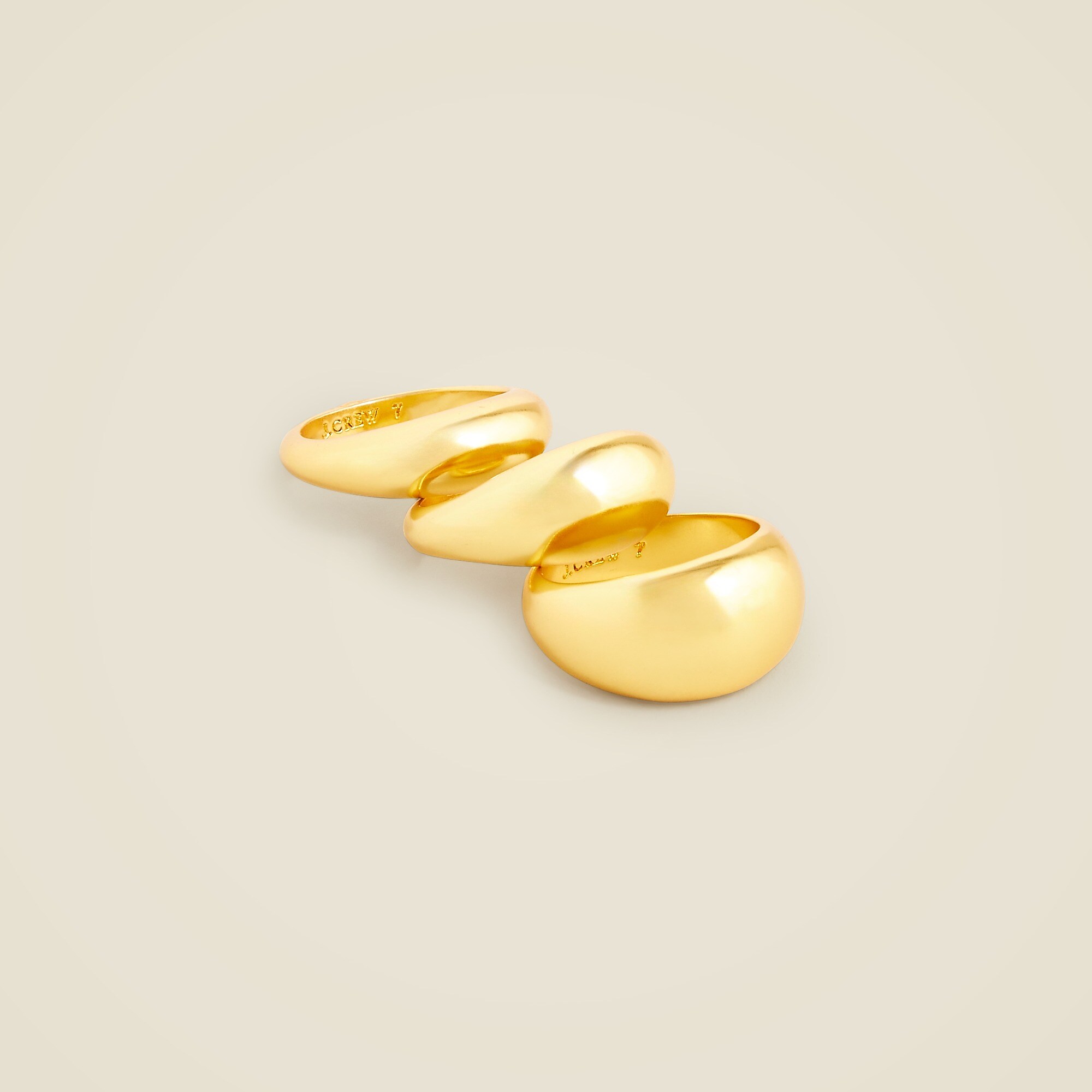 Sculptural rings set