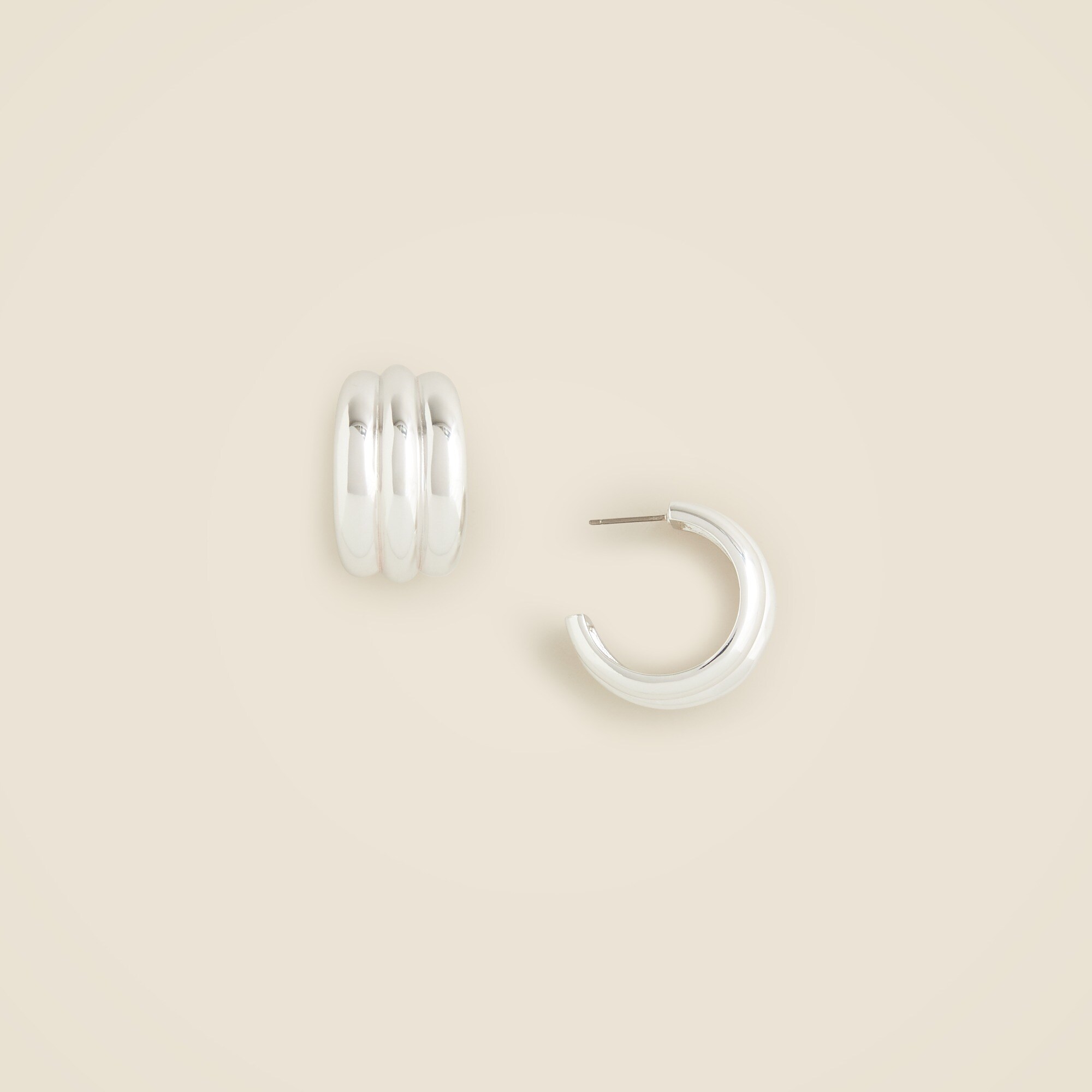 Textured hoop earrings