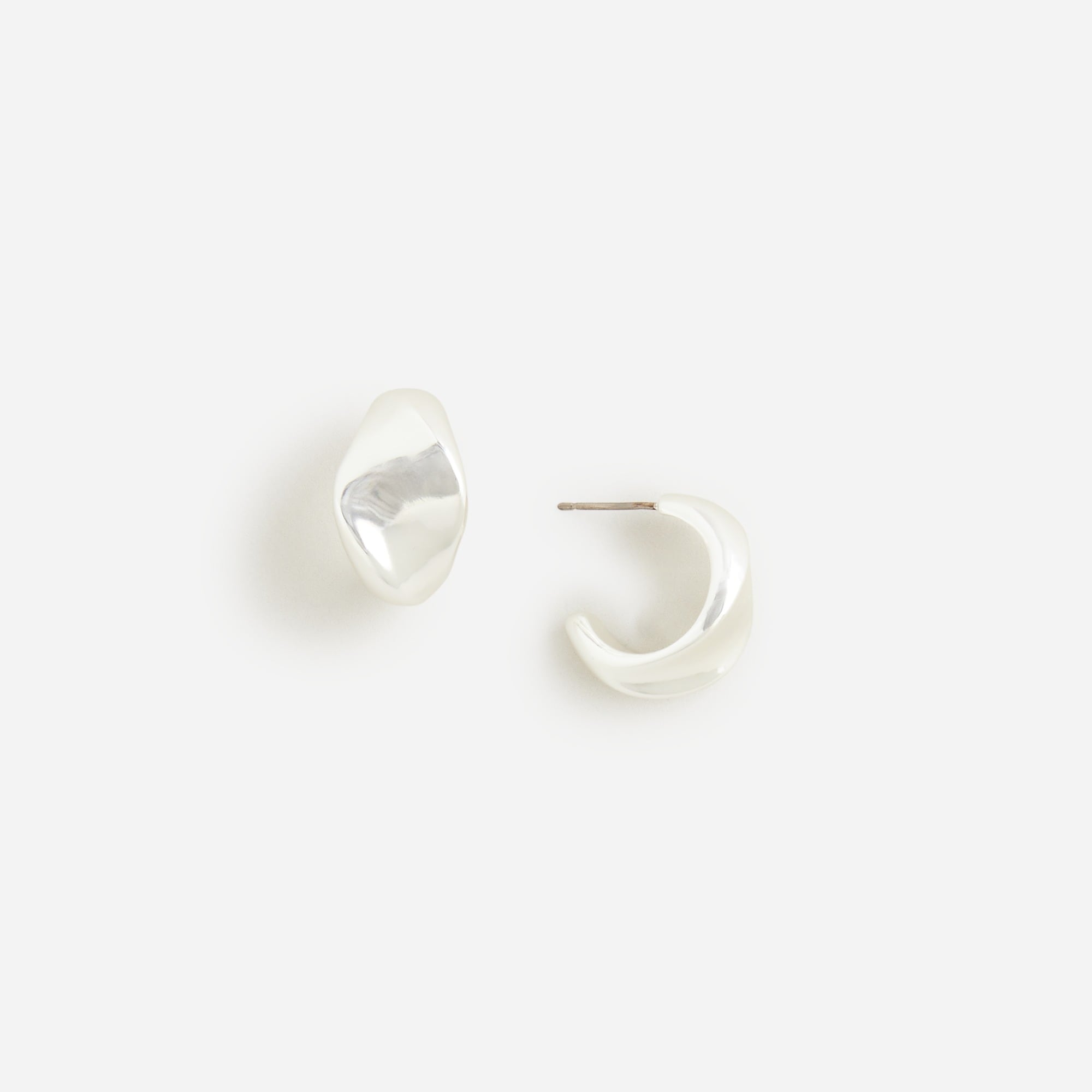 womens Curved hoop earrings