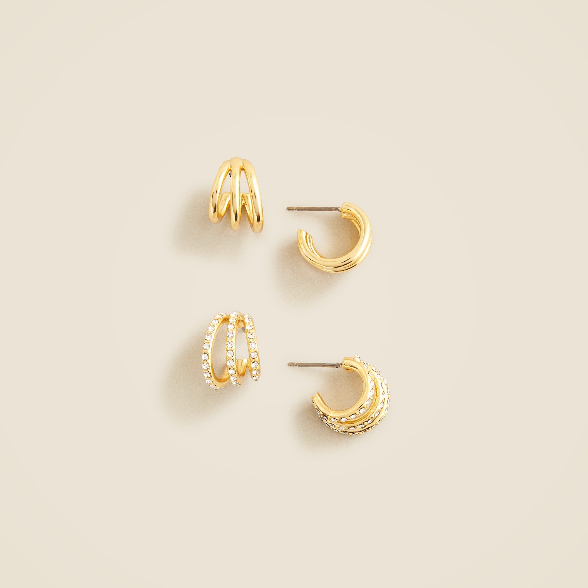 J.Crew Small Huggie Hoop Earrings Two pack For Women