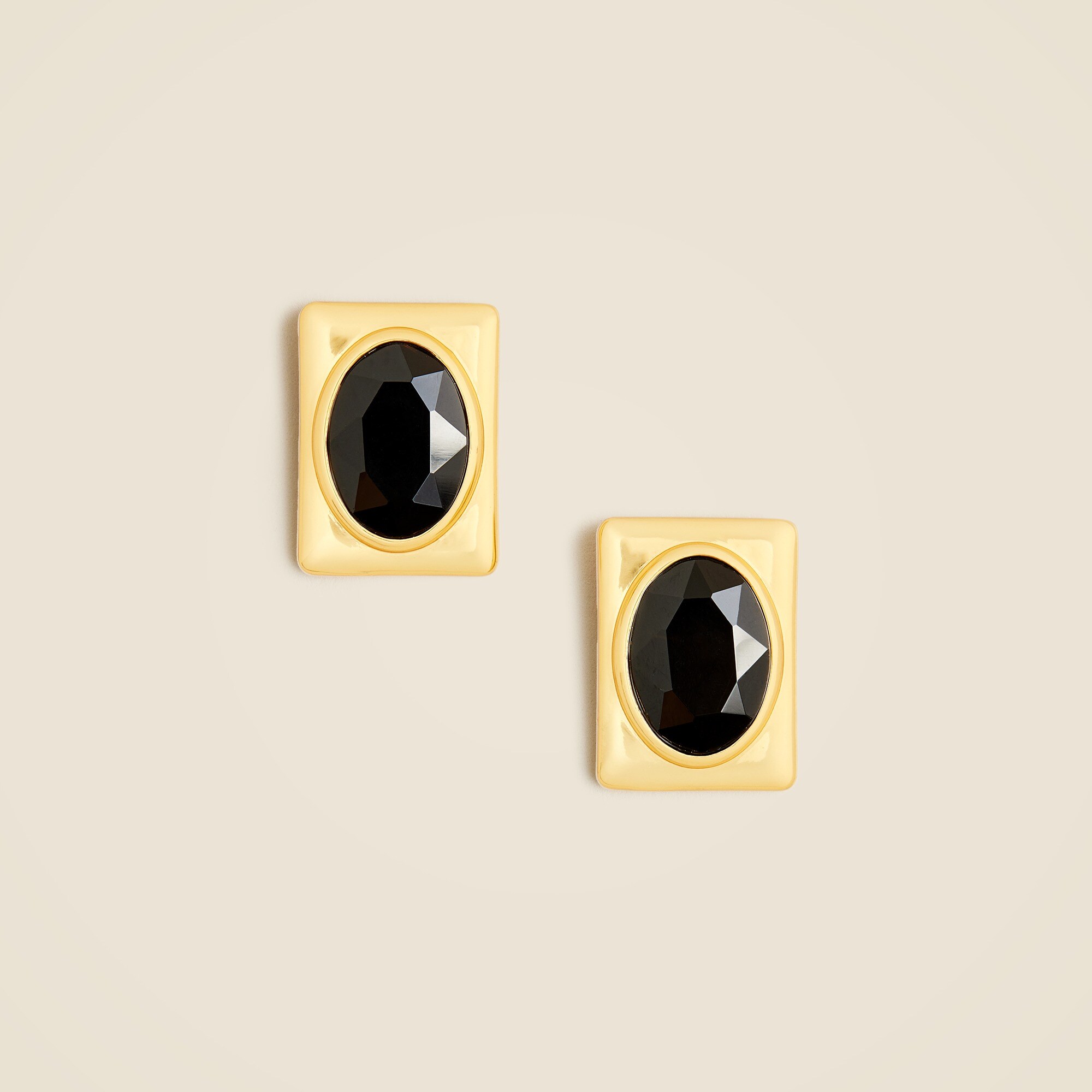 Oversized crystal-embellished studs
