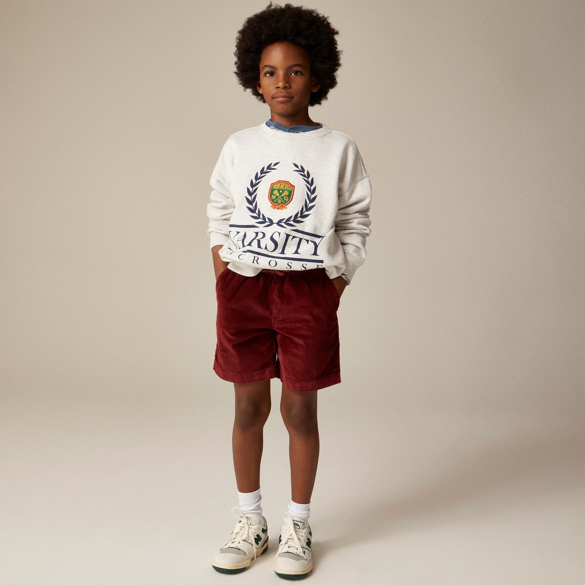  Kids' pull-on short in wide-wale corduroy