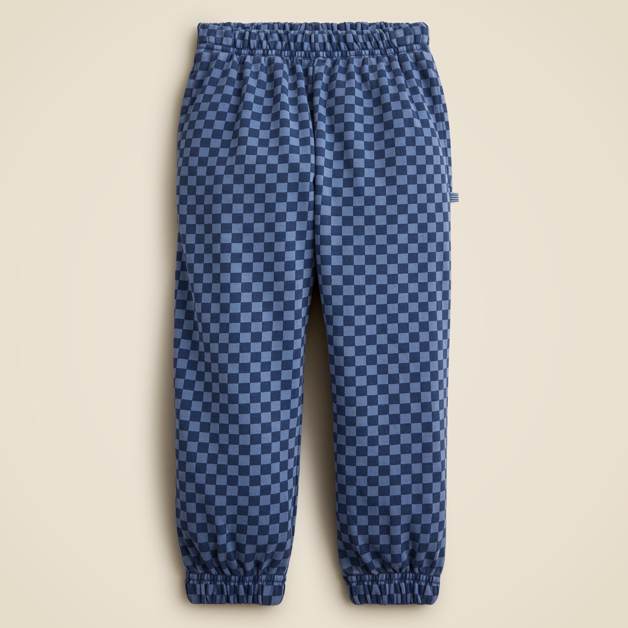 boys KID by Crewcuts garment-dyed sweatpant in checkerboard print