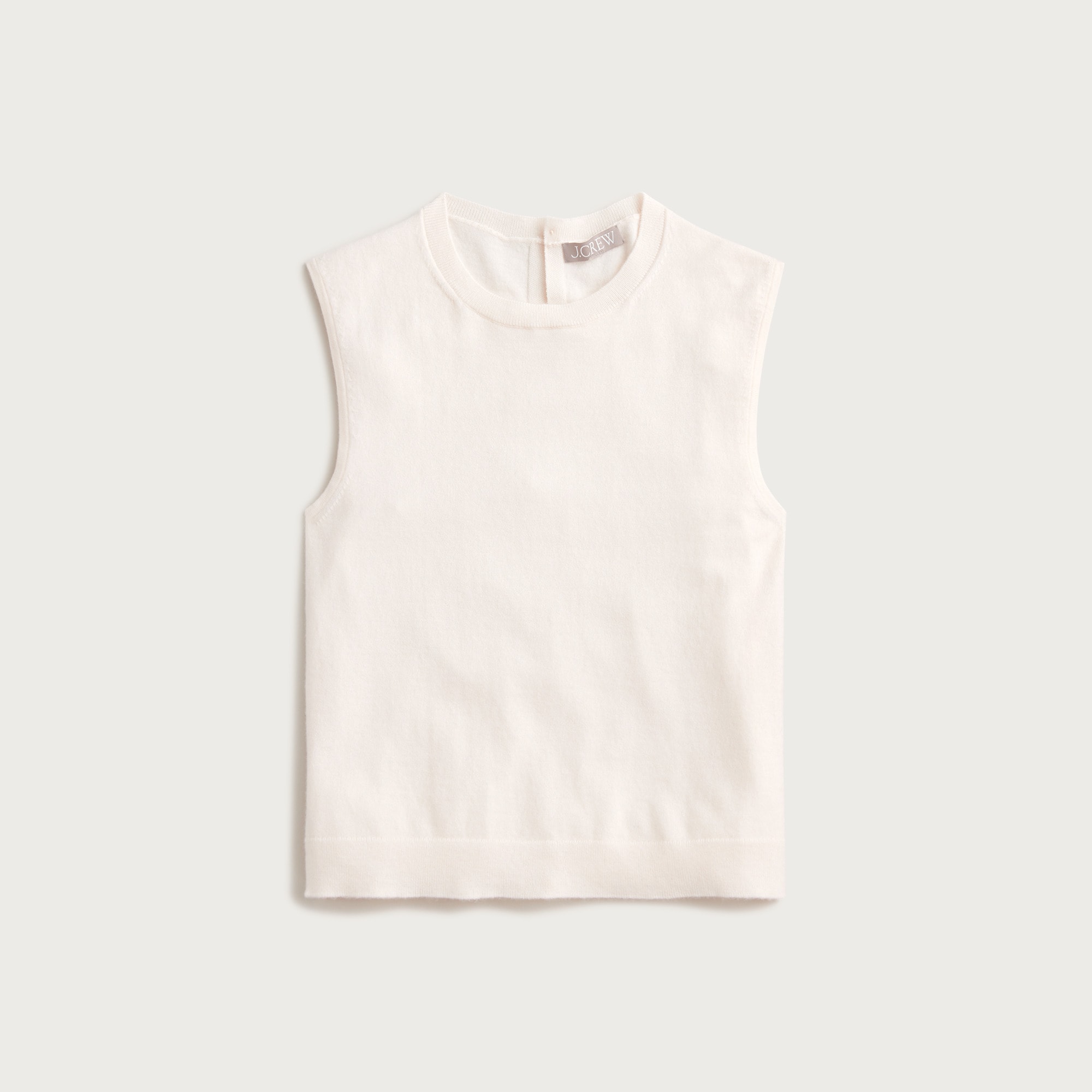 Featherweight cashmere-blend cropped sweater shell