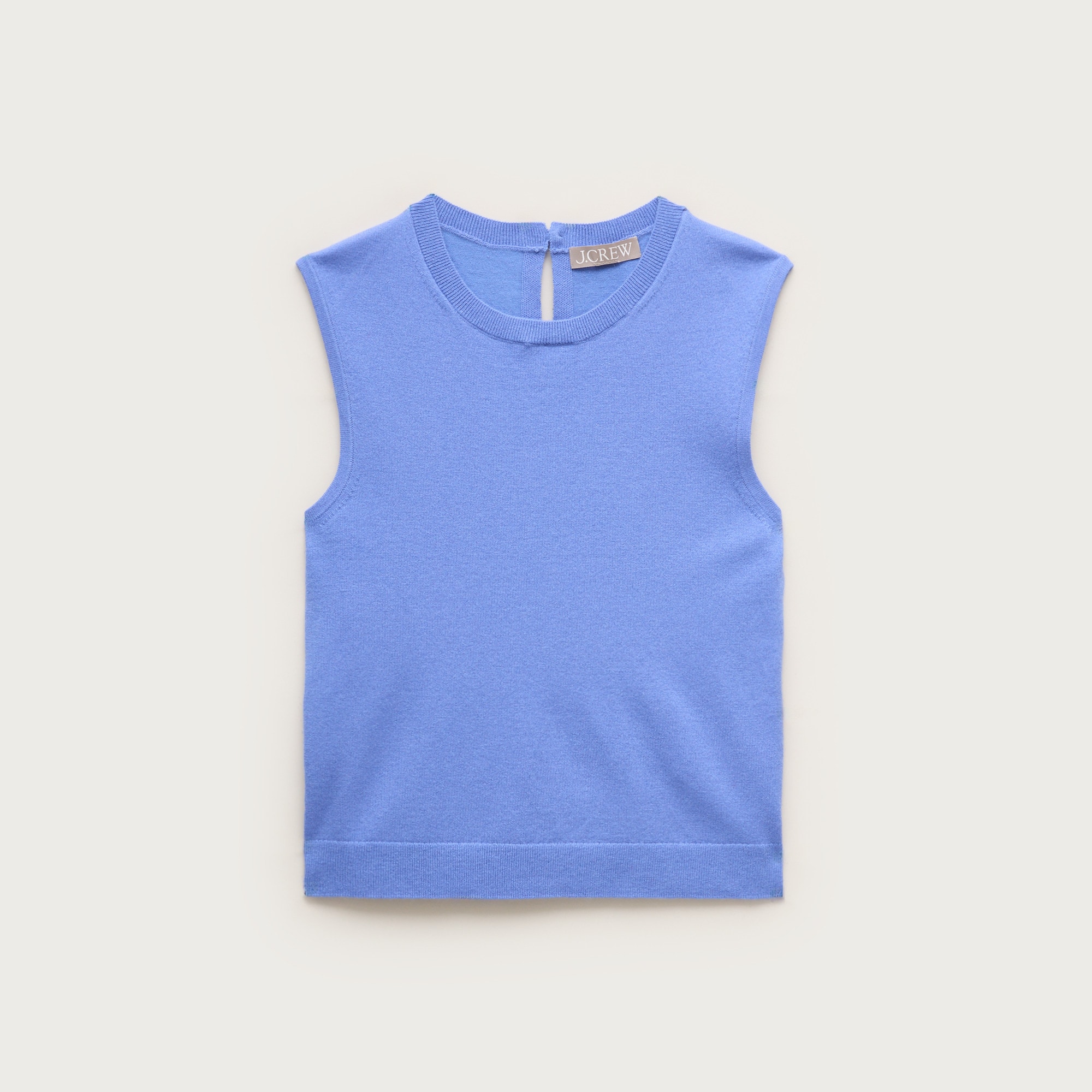 Featherweight cashmere-blend cropped sweater shell