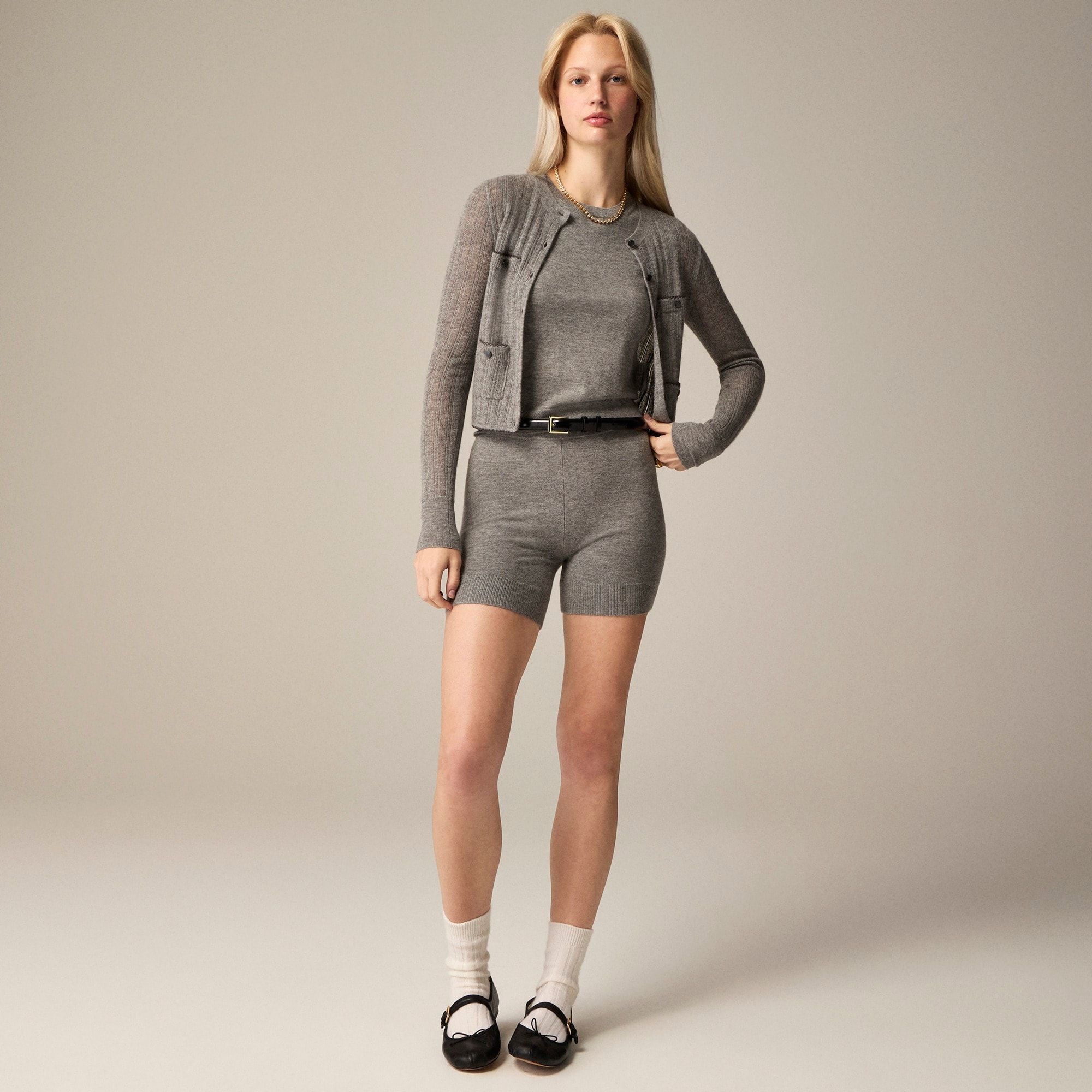  Featherweight cashmere-blend bike short
