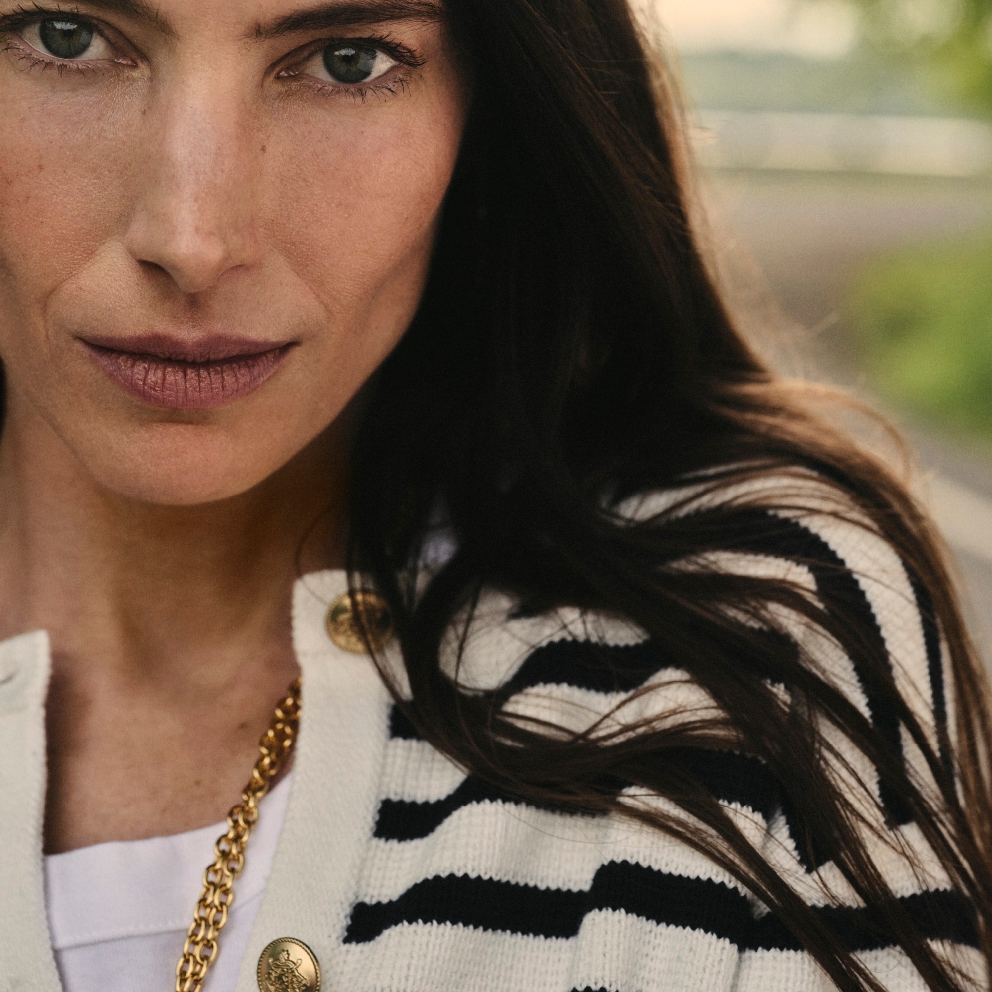 New relaxed Emilie sweater lady jacket in stripe