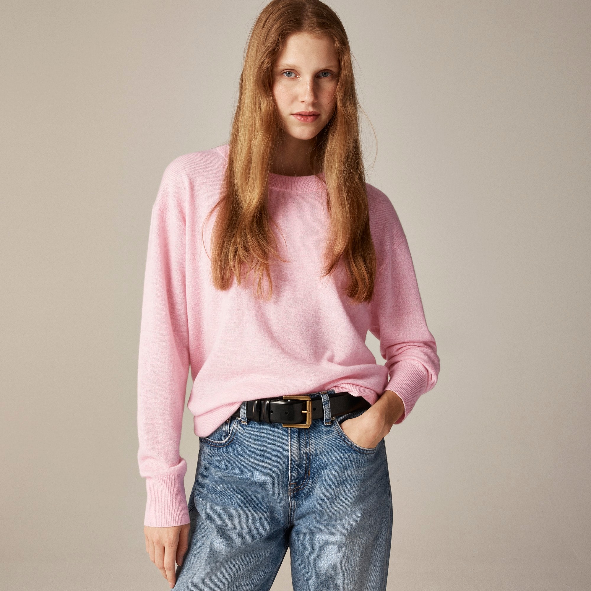 Cashmere relaxed crewneck sweater