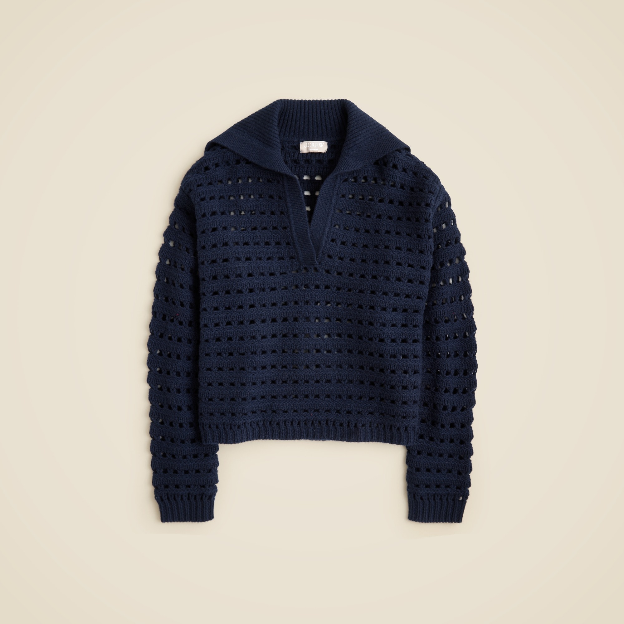 J.Crew Collection Cashmere Sailor collar Pointelle Sweater For Women