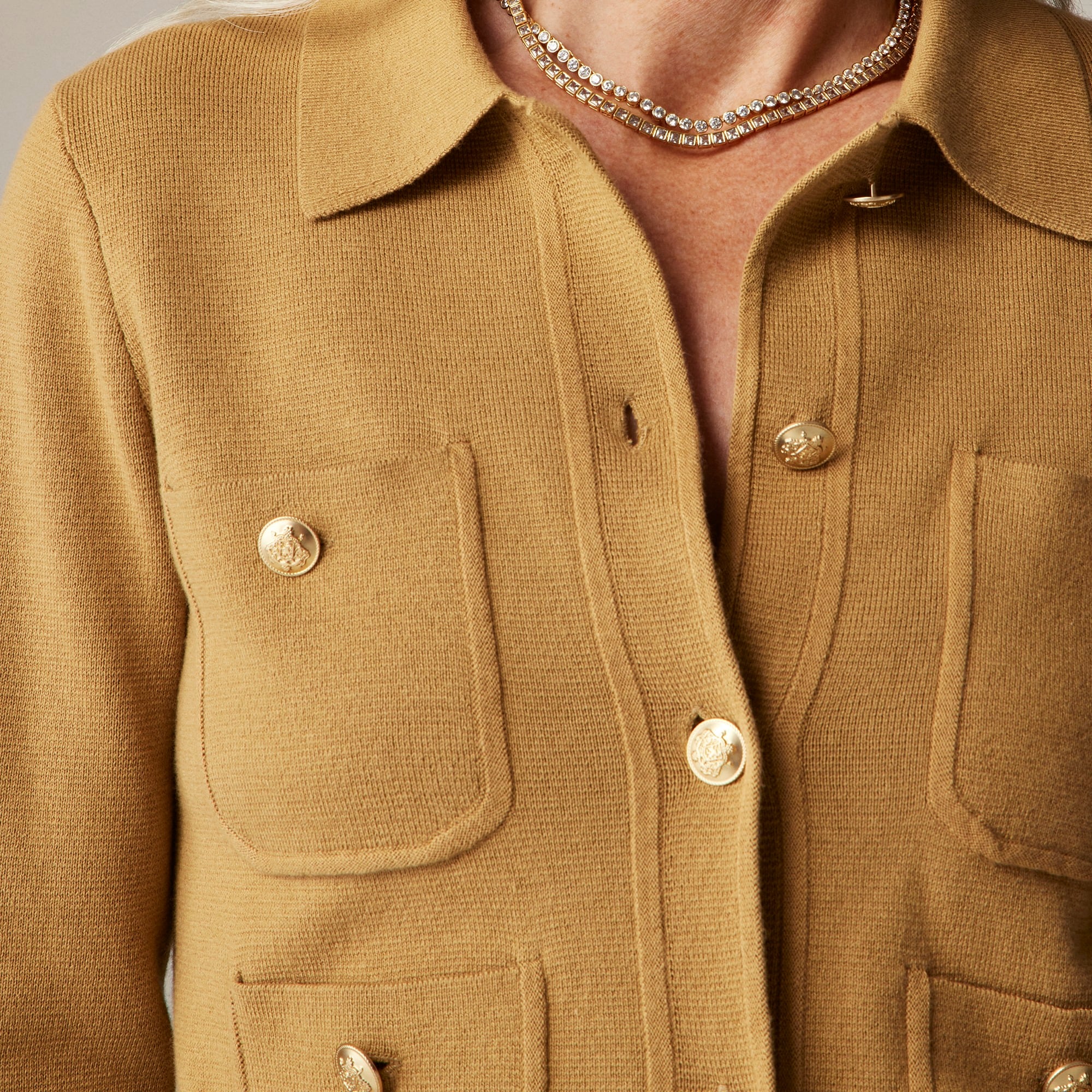 Patch-pocket sweater lady jacket - image 3