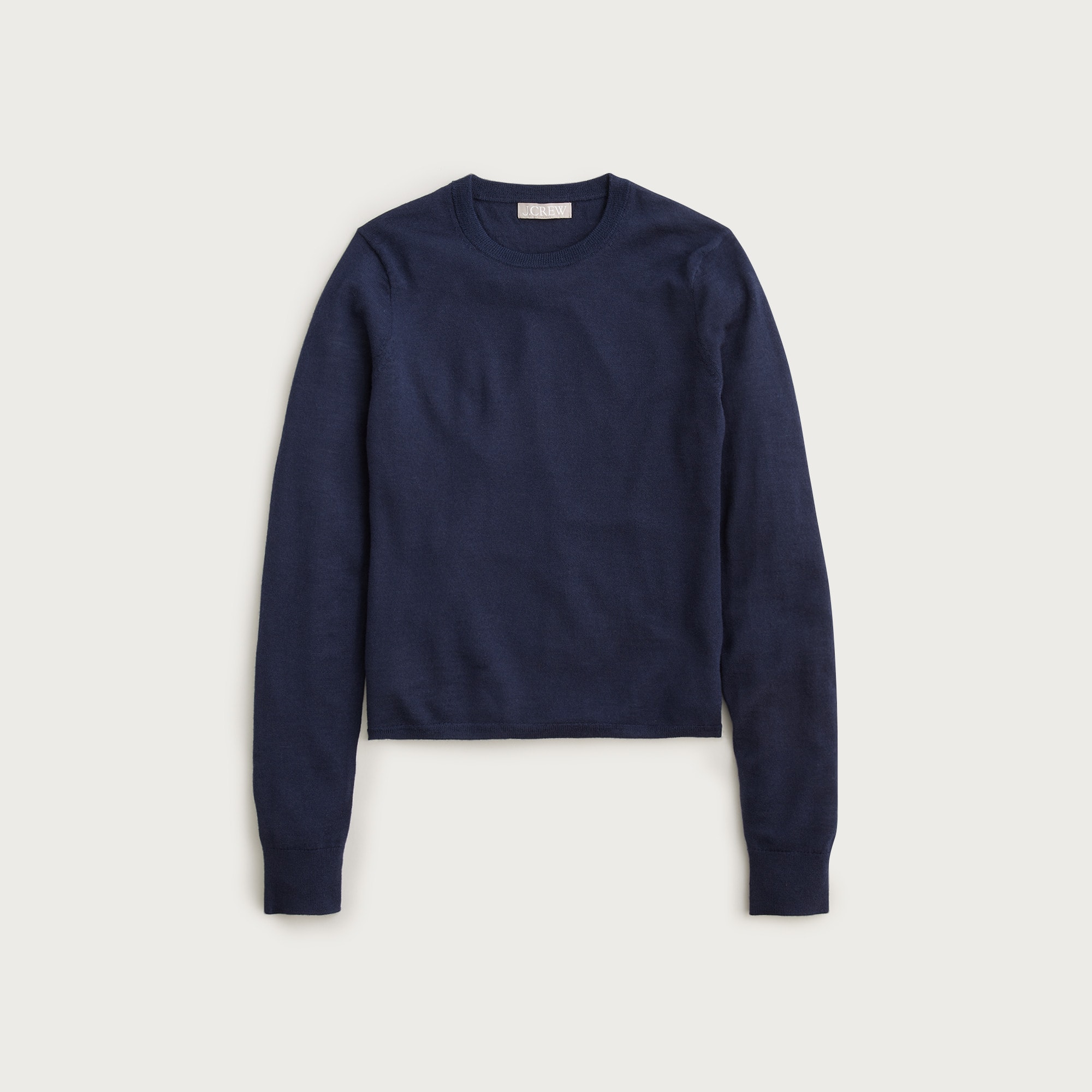 Carolyn fitted crewneck sweater in merino wool