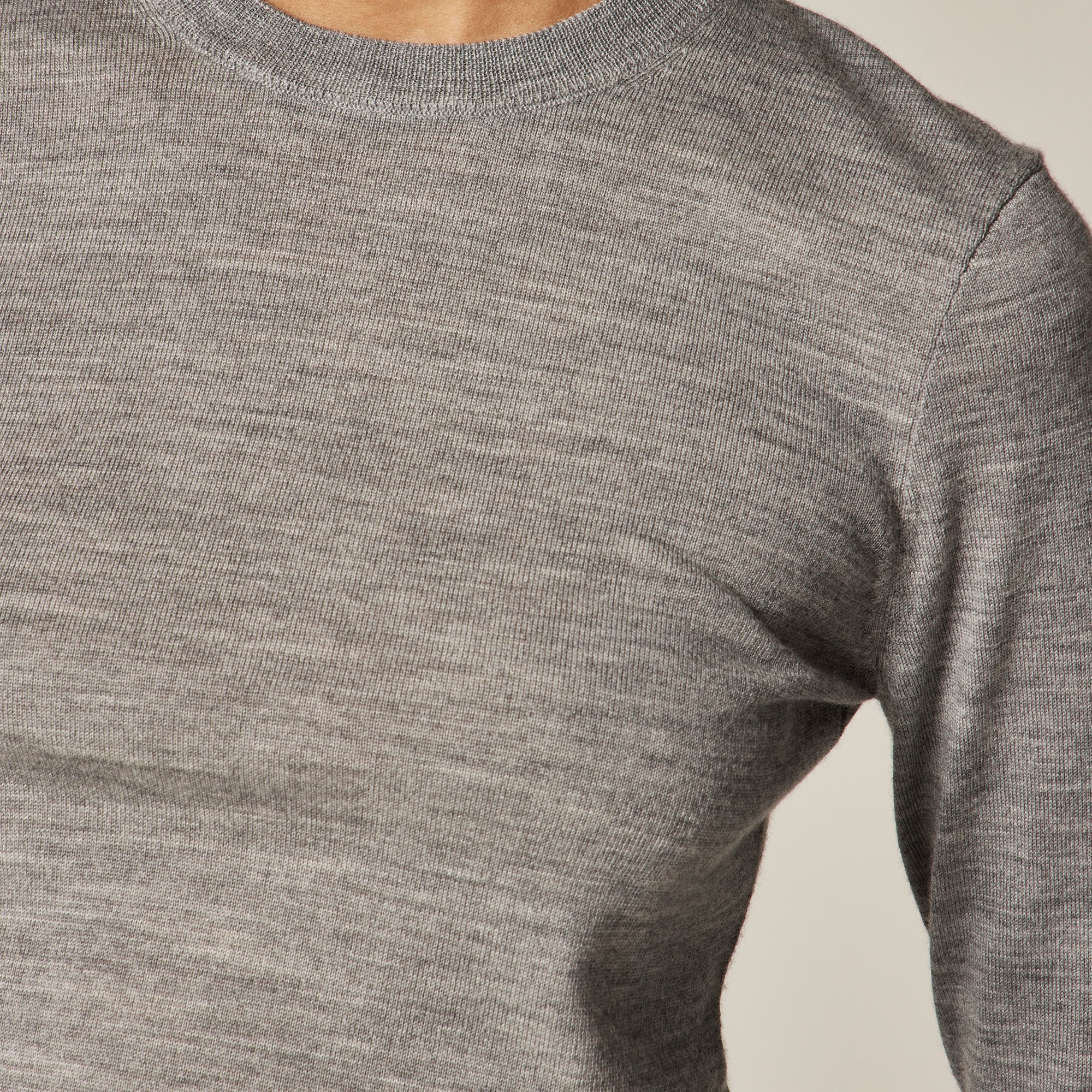 Carolyn fitted crewneck sweater in merino wool