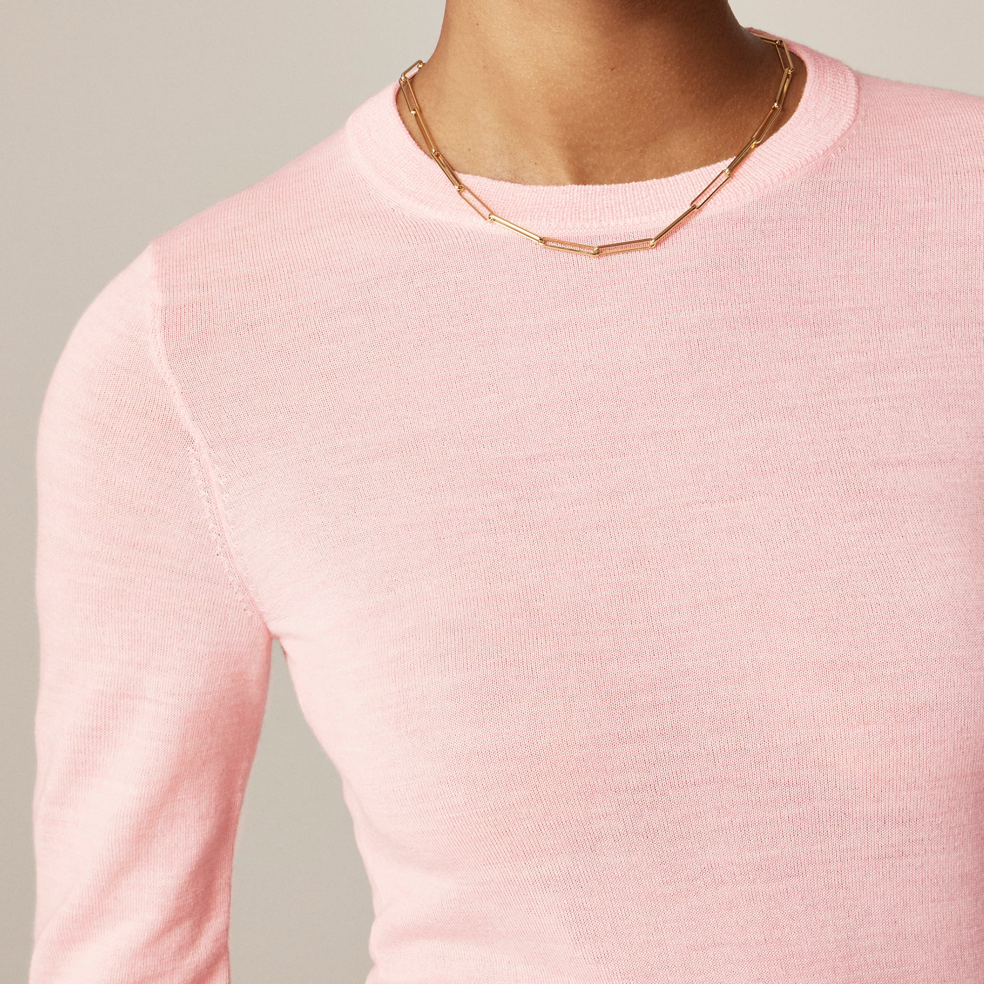 Carolyn fitted crewneck sweater in merino wool