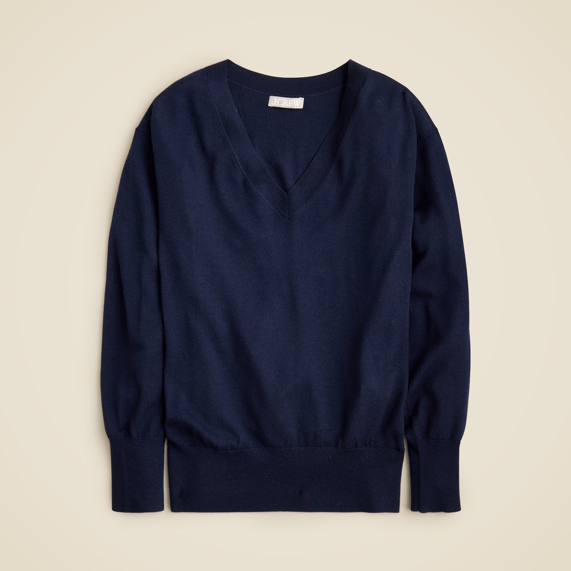 V-neck sweater in merino wool