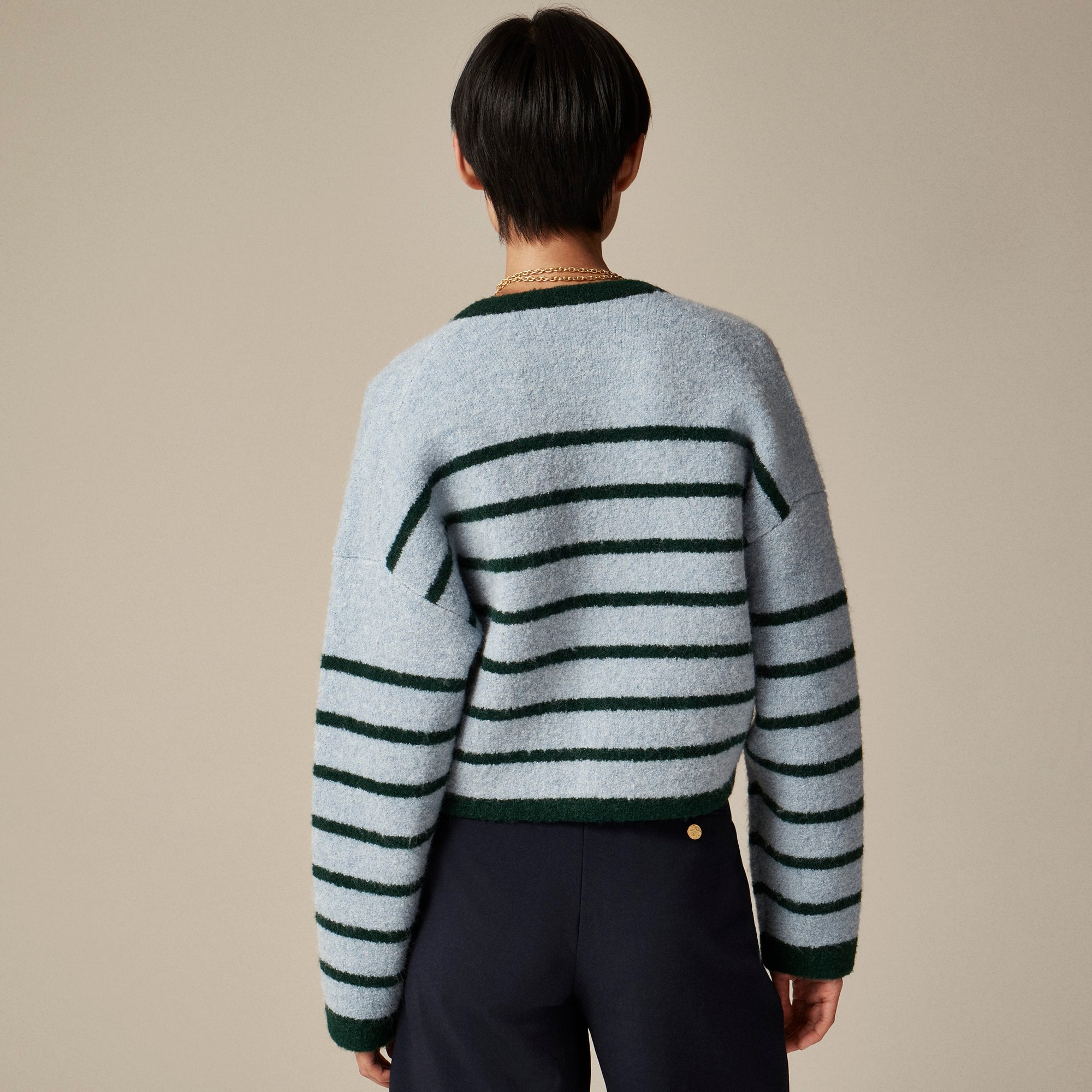 Patch-pocket lady jacket in double-faced wool blend - image 4