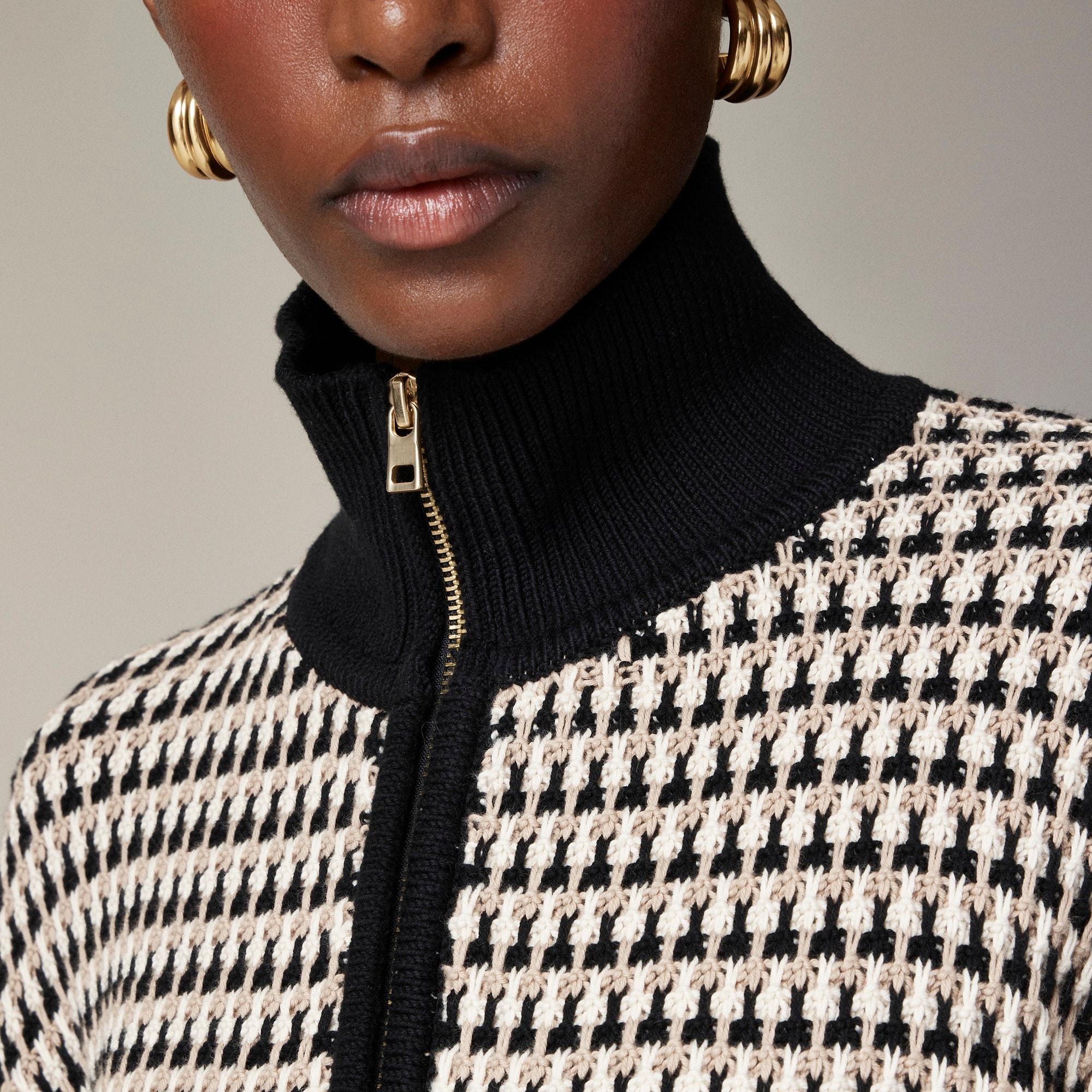 Jacquard sweater-jacket - image 3
