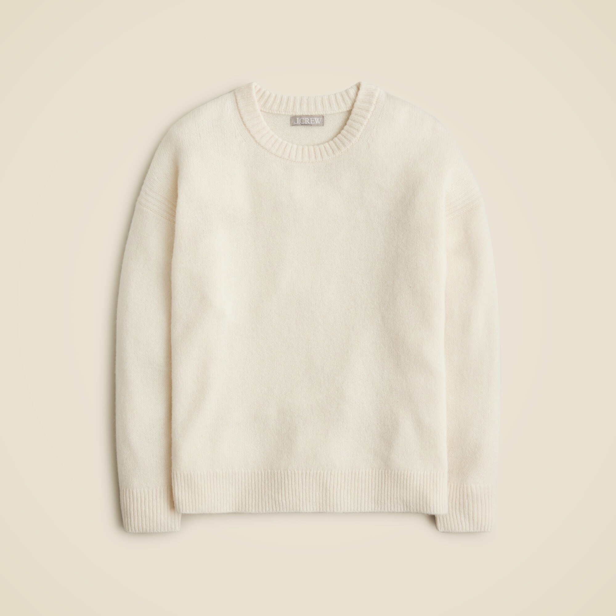 Relaxed crewneck sweater in wool