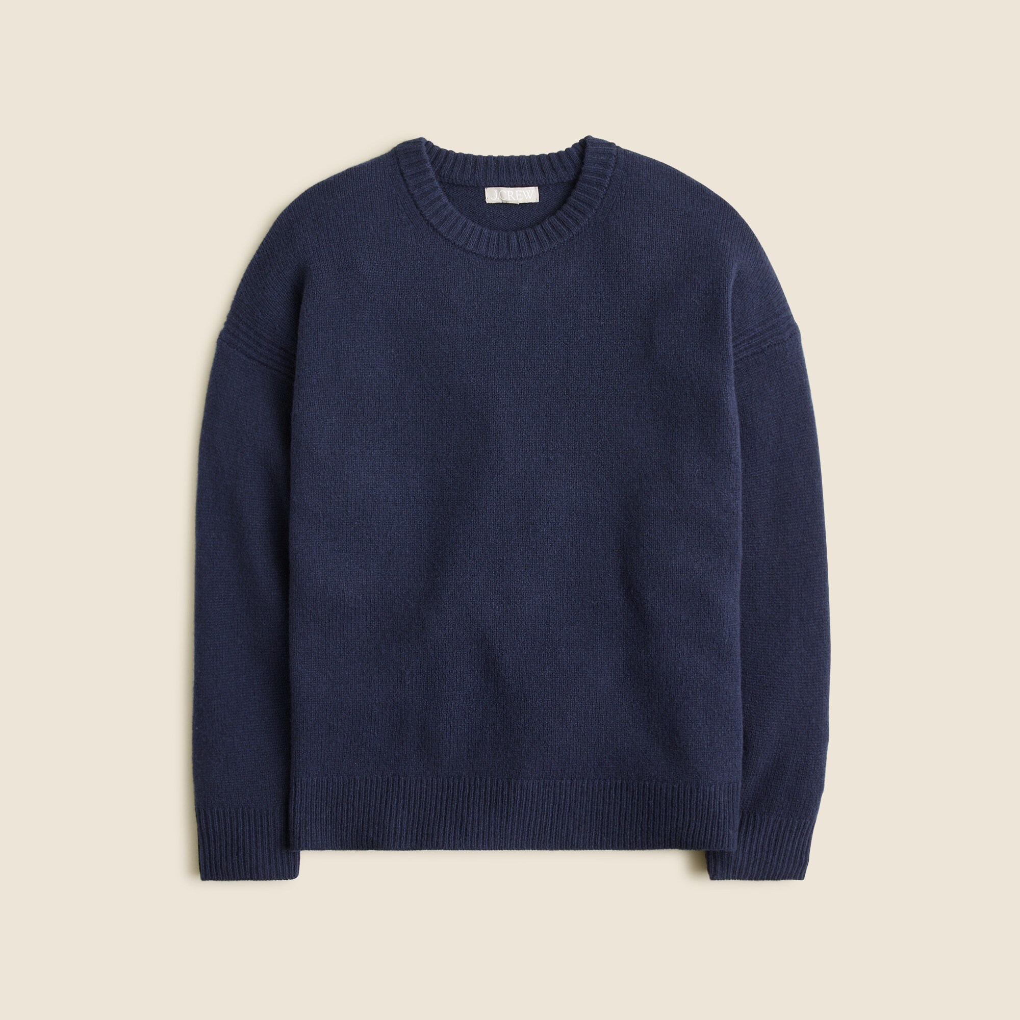 Relaxed crewneck sweater in wool
