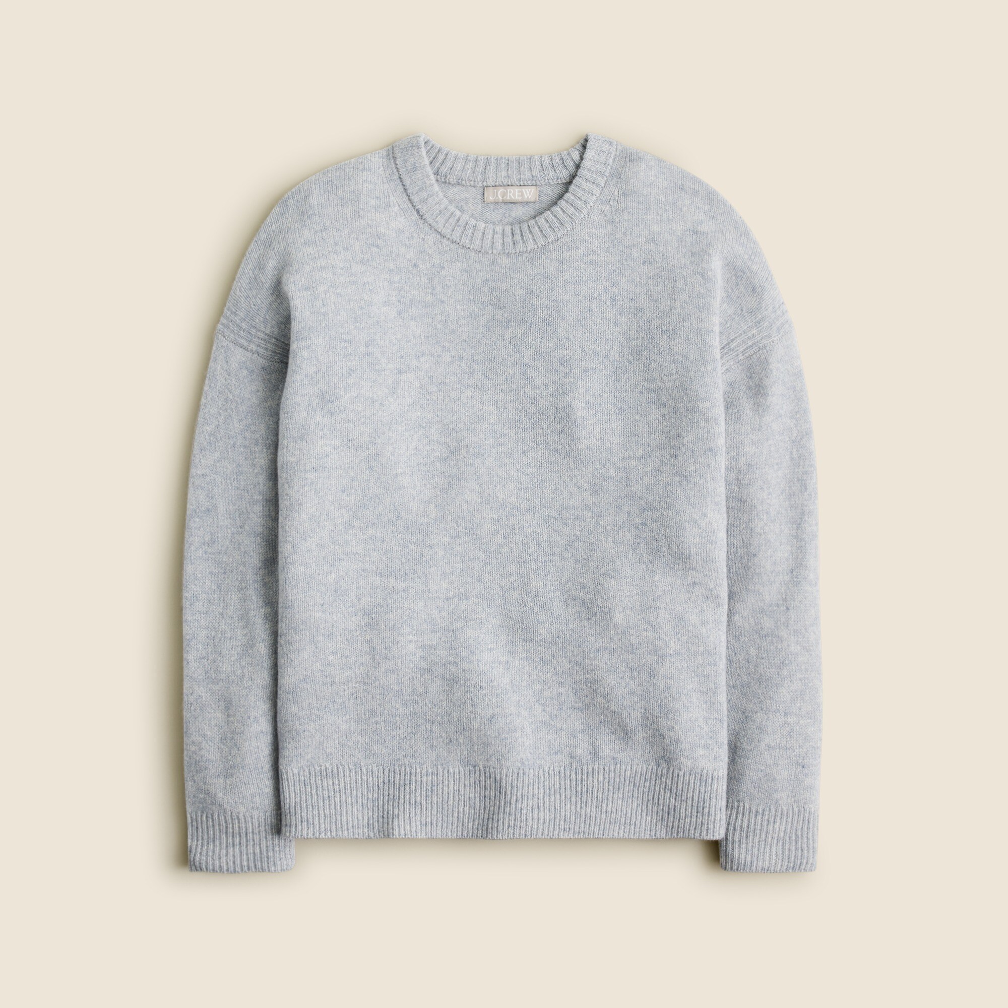 Relaxed crewneck sweater in wool
