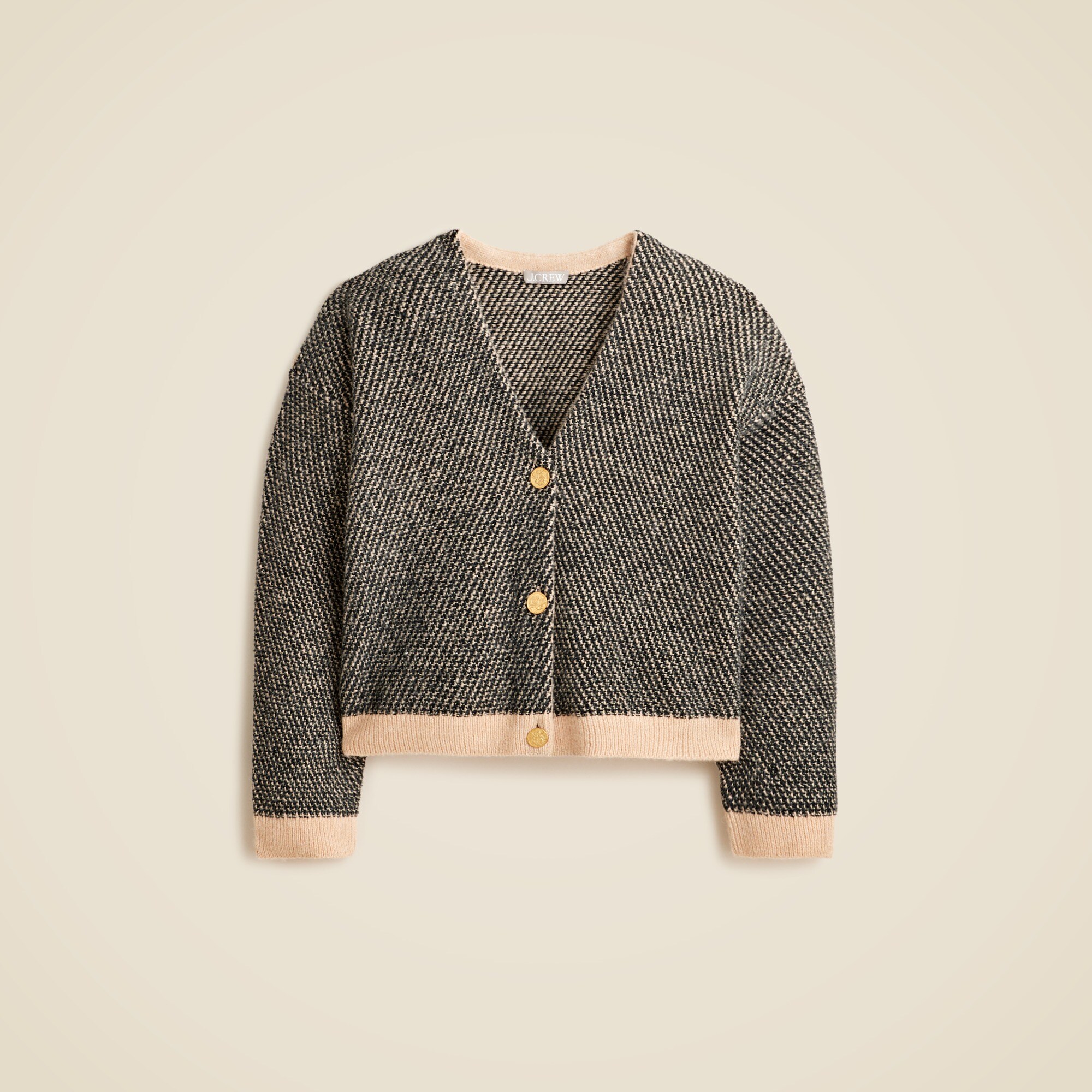 J.Crew: Jacquard V-neck Lady Jacket For Women