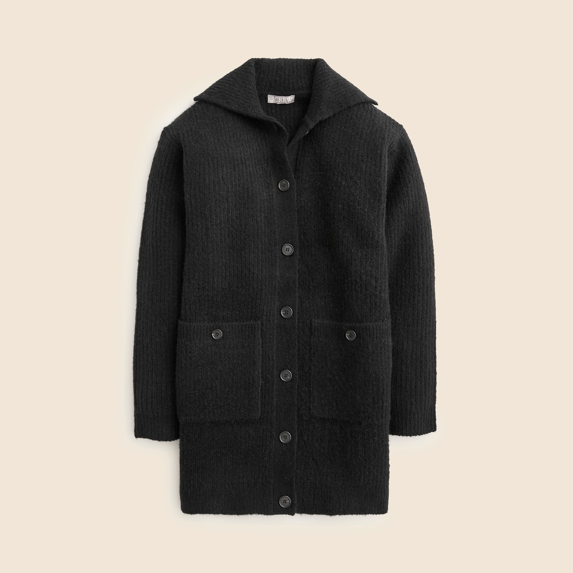  Long ribbed cardigan