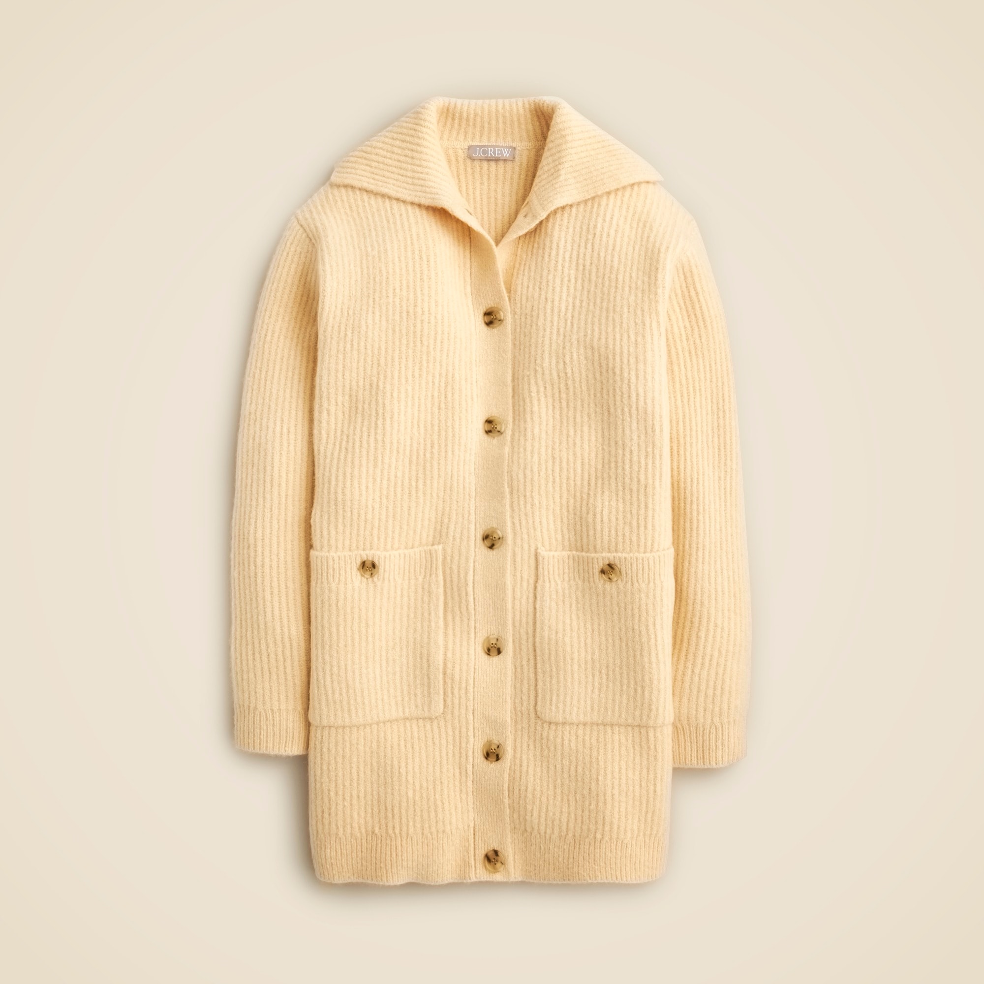 Long ribbed cardigan