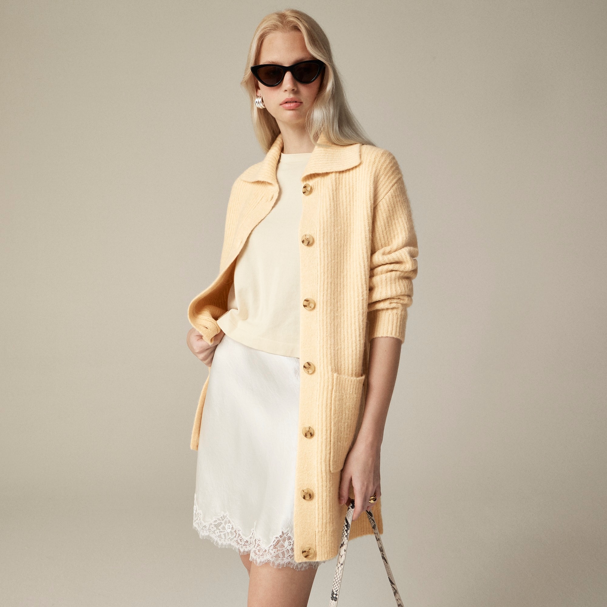 Long ribbed cardigan - image 2