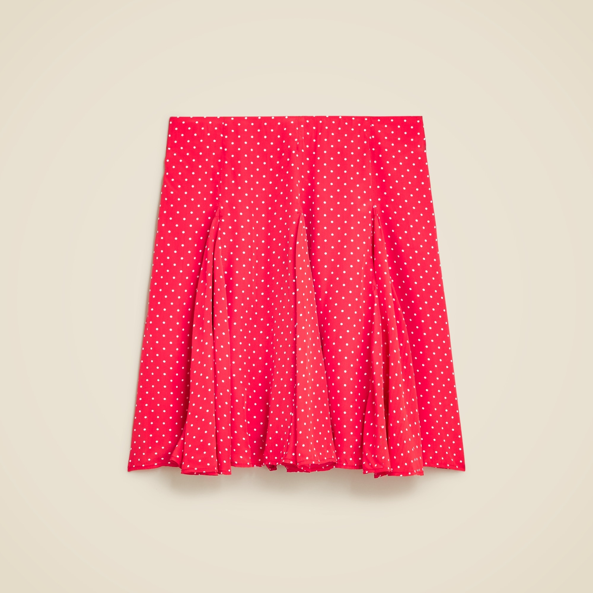 J.Crew: Godet Knee-length Skirt In Crepe De Chine For Women