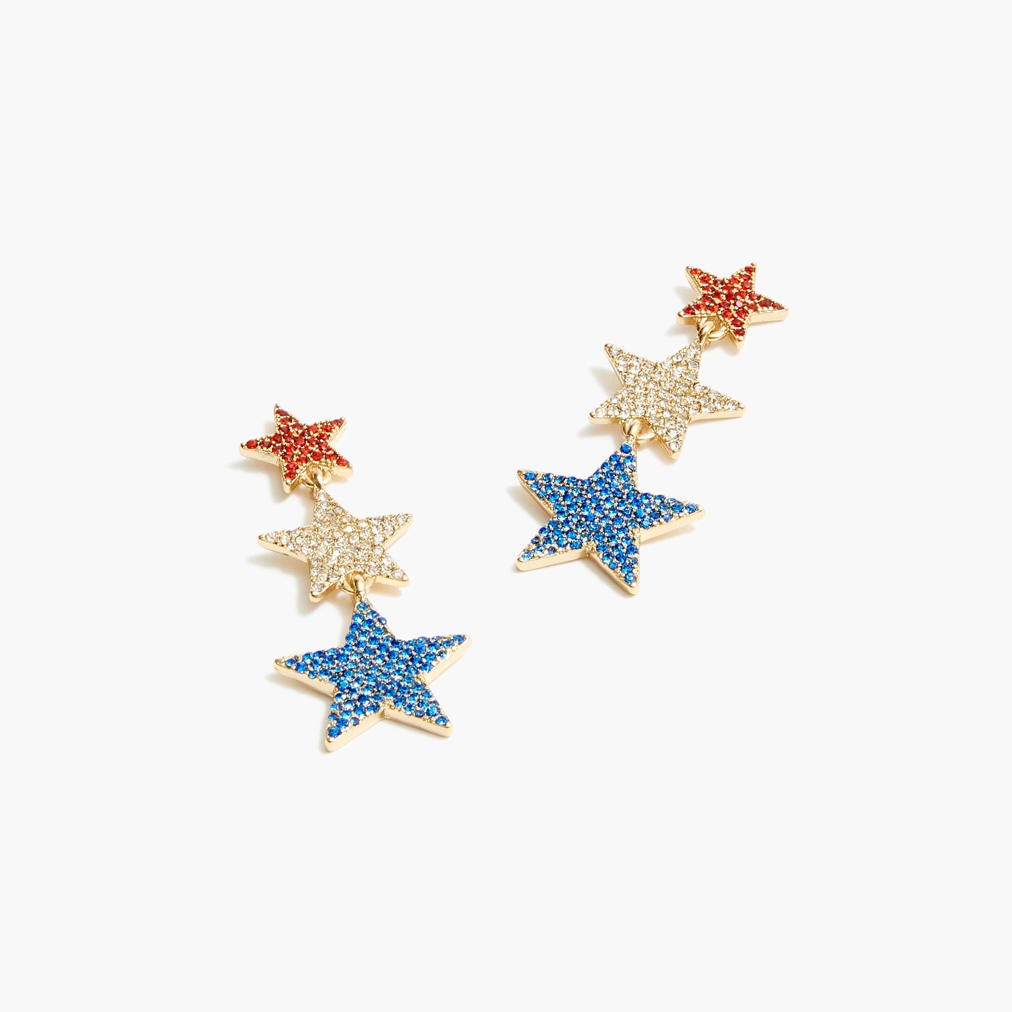 patriotic statement earrings for women