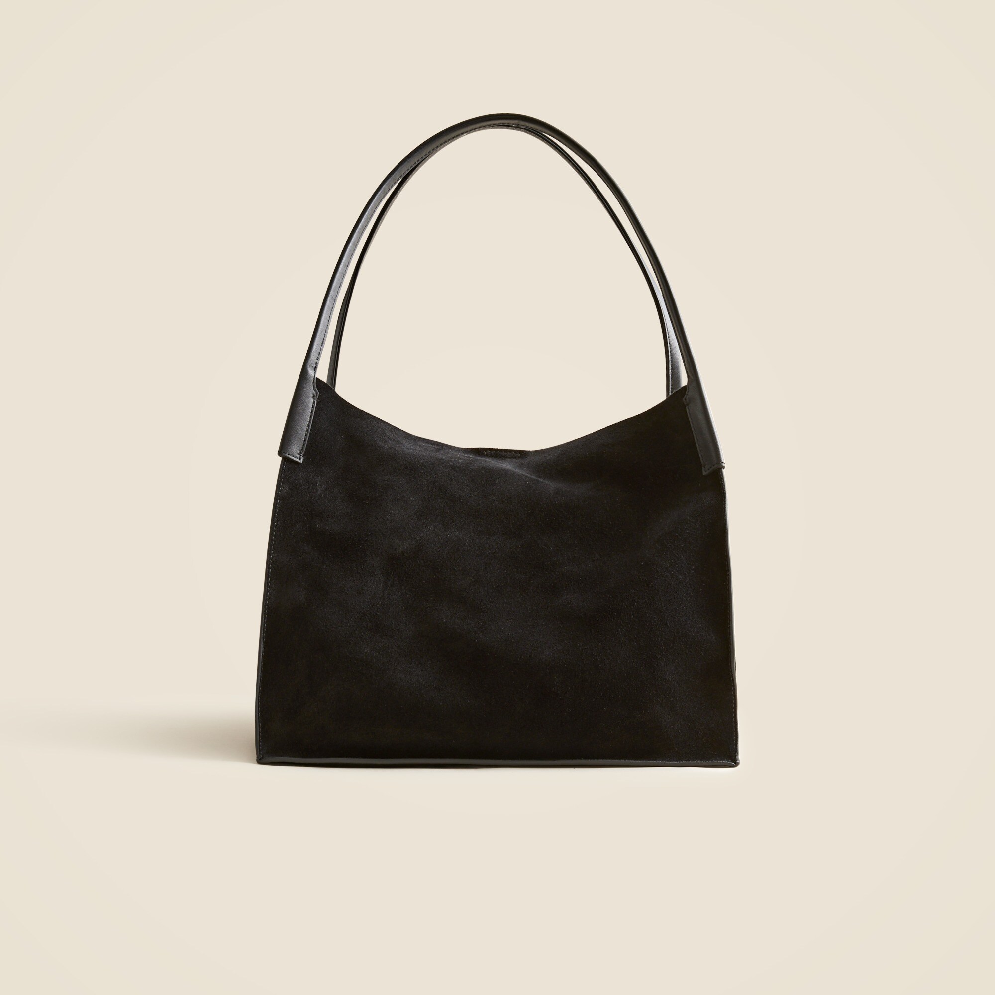 J crew black leather tote on sale