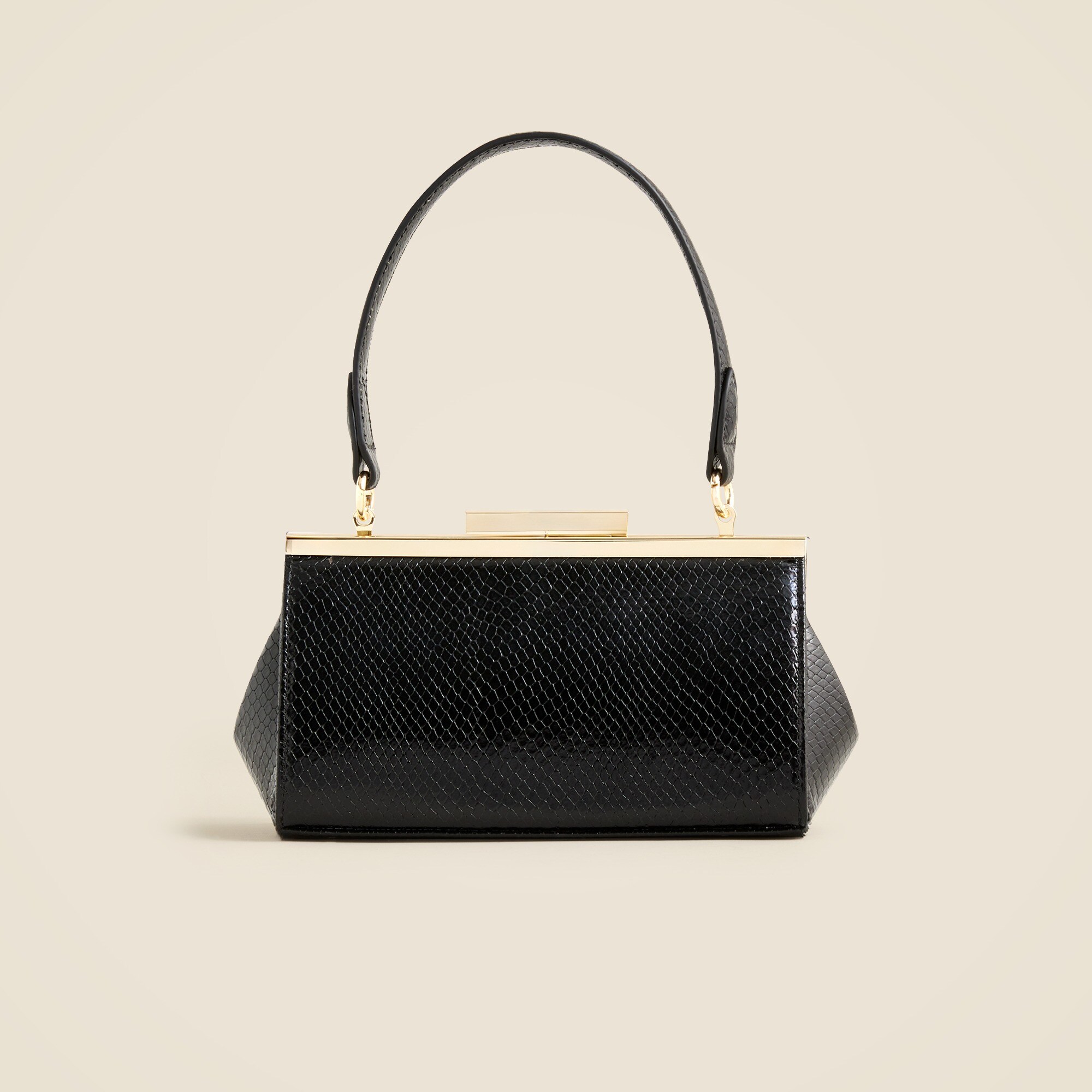 Structured three-in-one bag in crinkle Italian leather