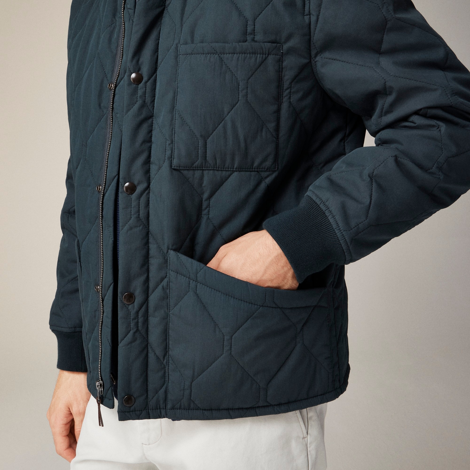 Quilted flight jacket with PrimaLoft®