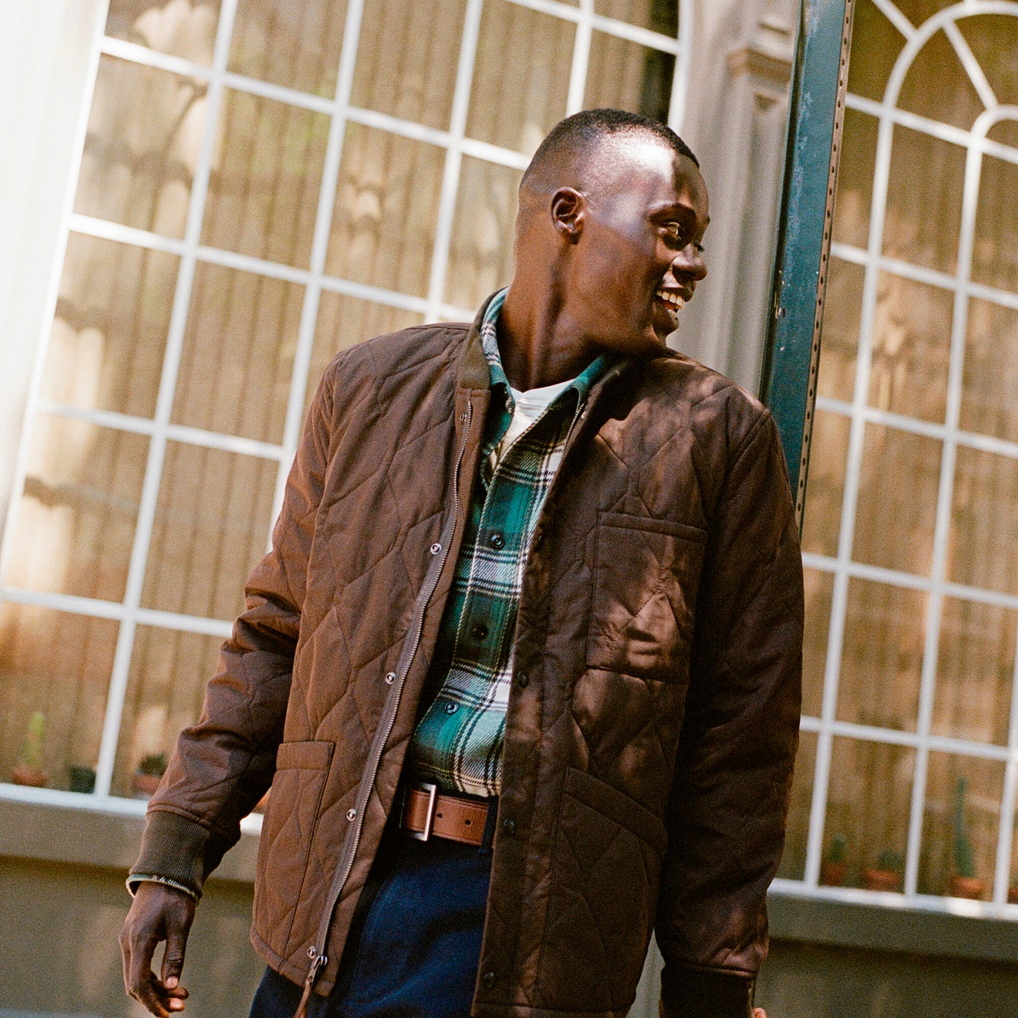 Quilted flight jacket with PrimaLoft