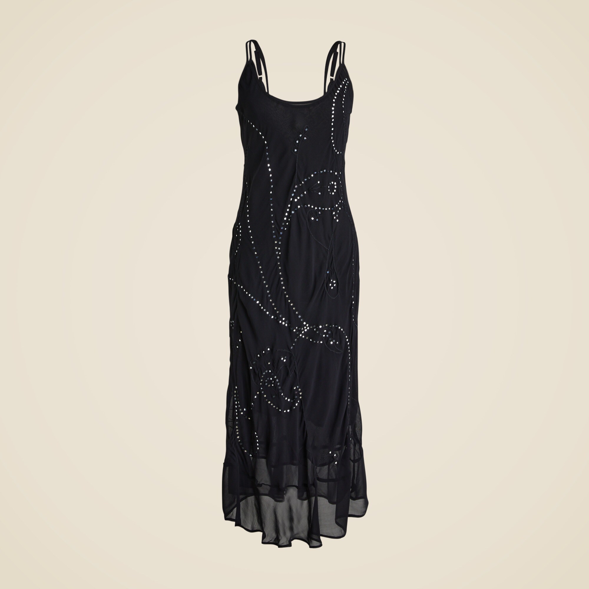 Maryam Nassir Zadeh X J.Crew embellished bias-cut slip dress in chiffon