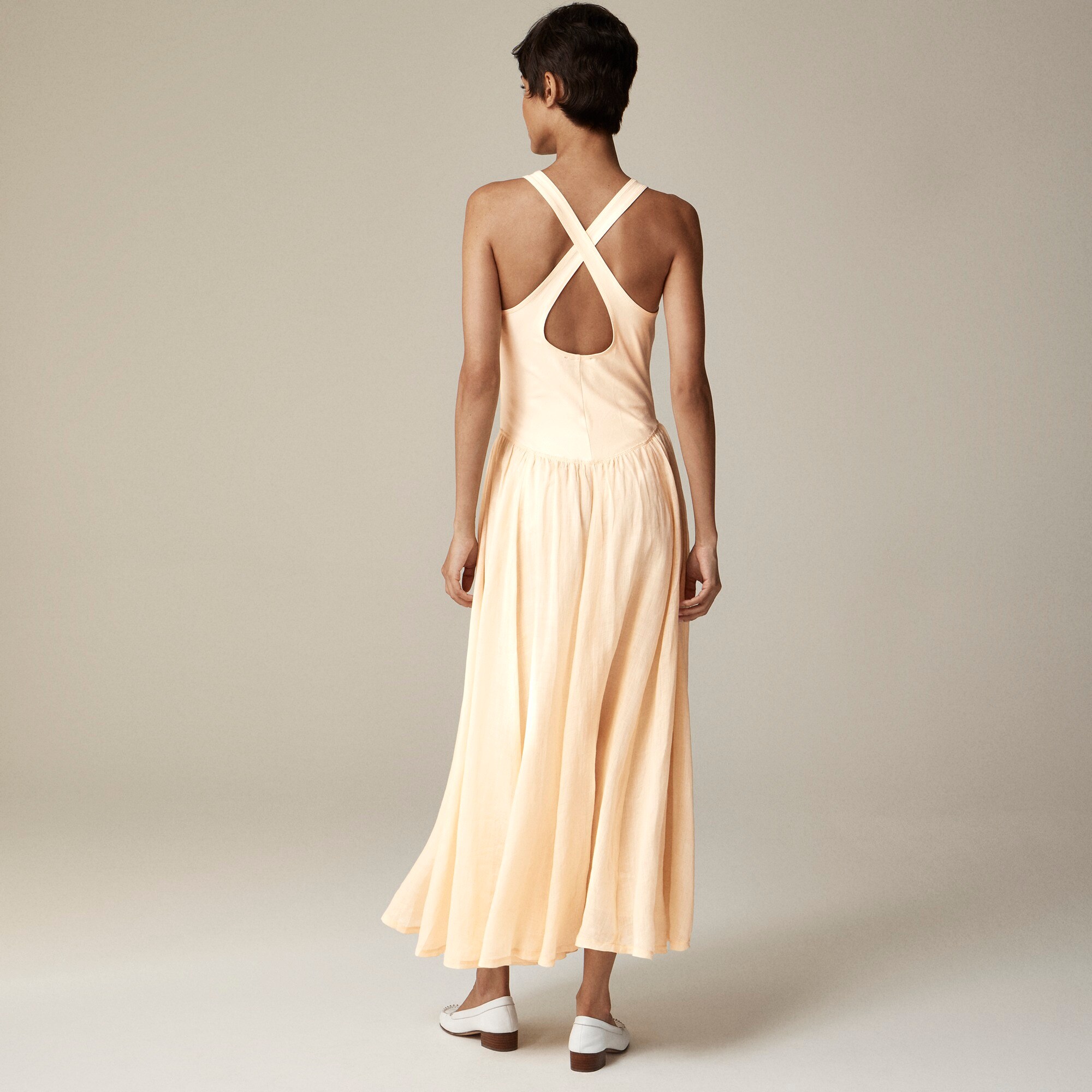 Maryam Nassir Zadeh X J.Crew Cross-back Midi Dress In Stretch