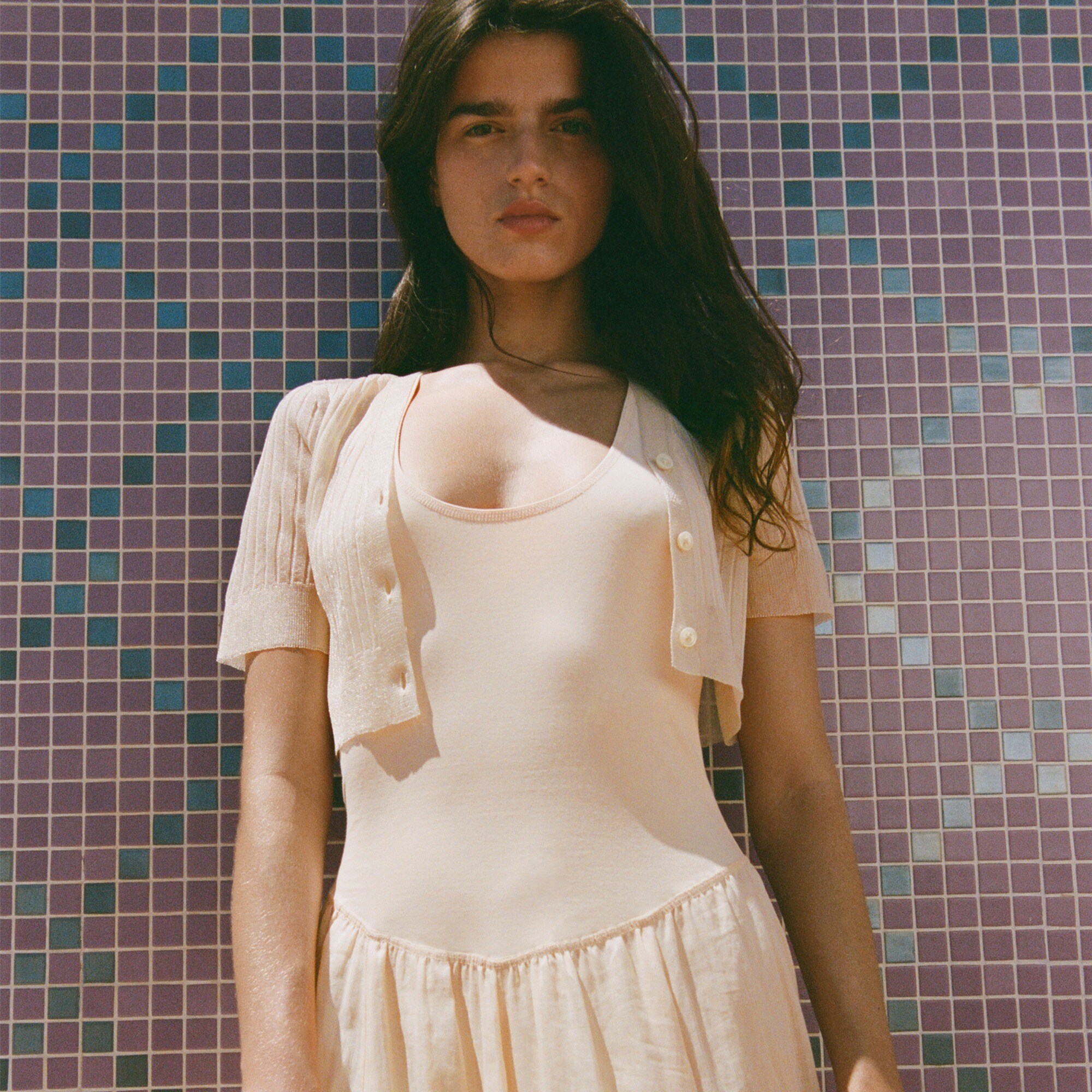 Maryam Nassir Zadeh X J.Crew cross-back midi dress in stretch cotton blend